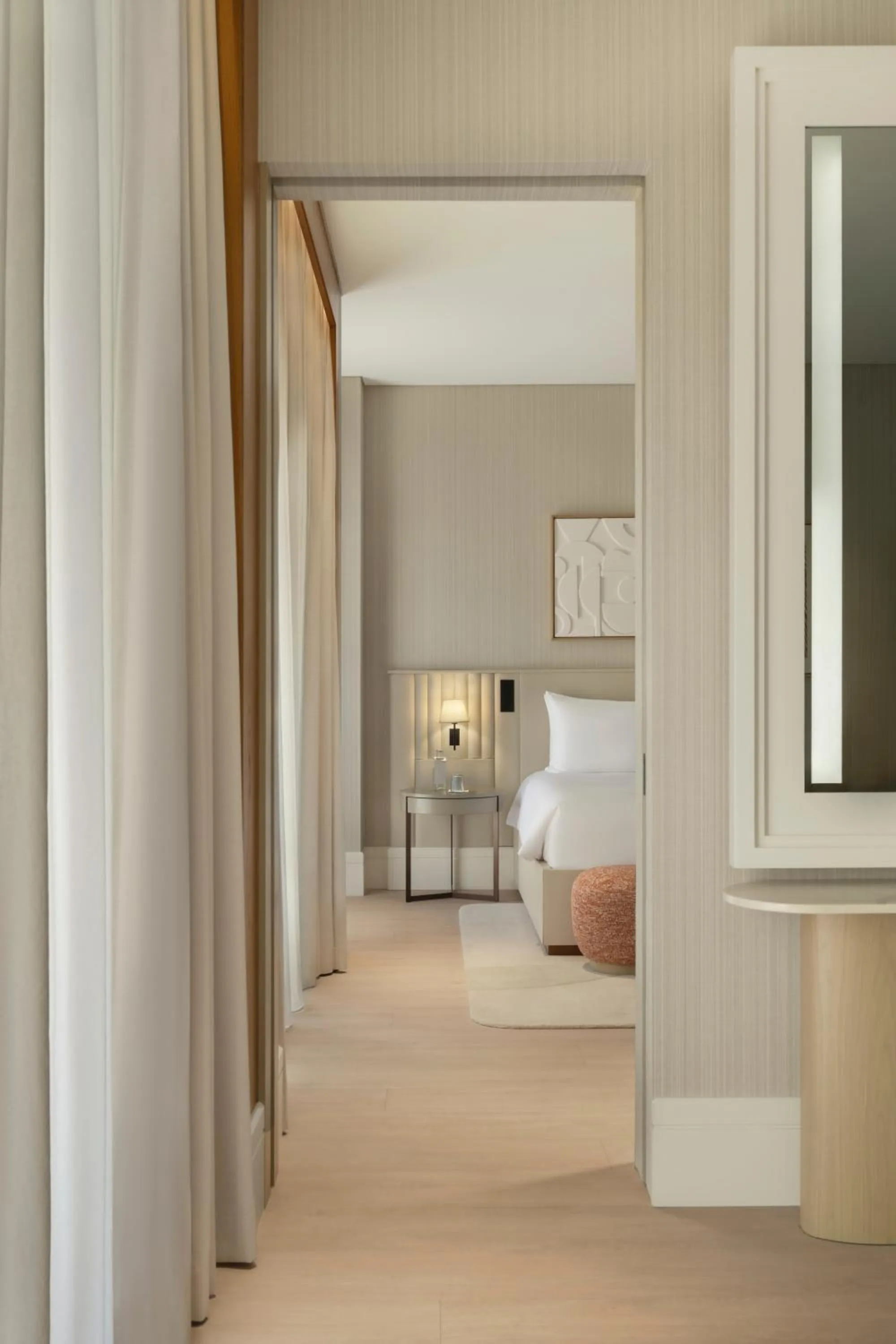 Bedroom, Bed in Delano Dubai at Bluewaters