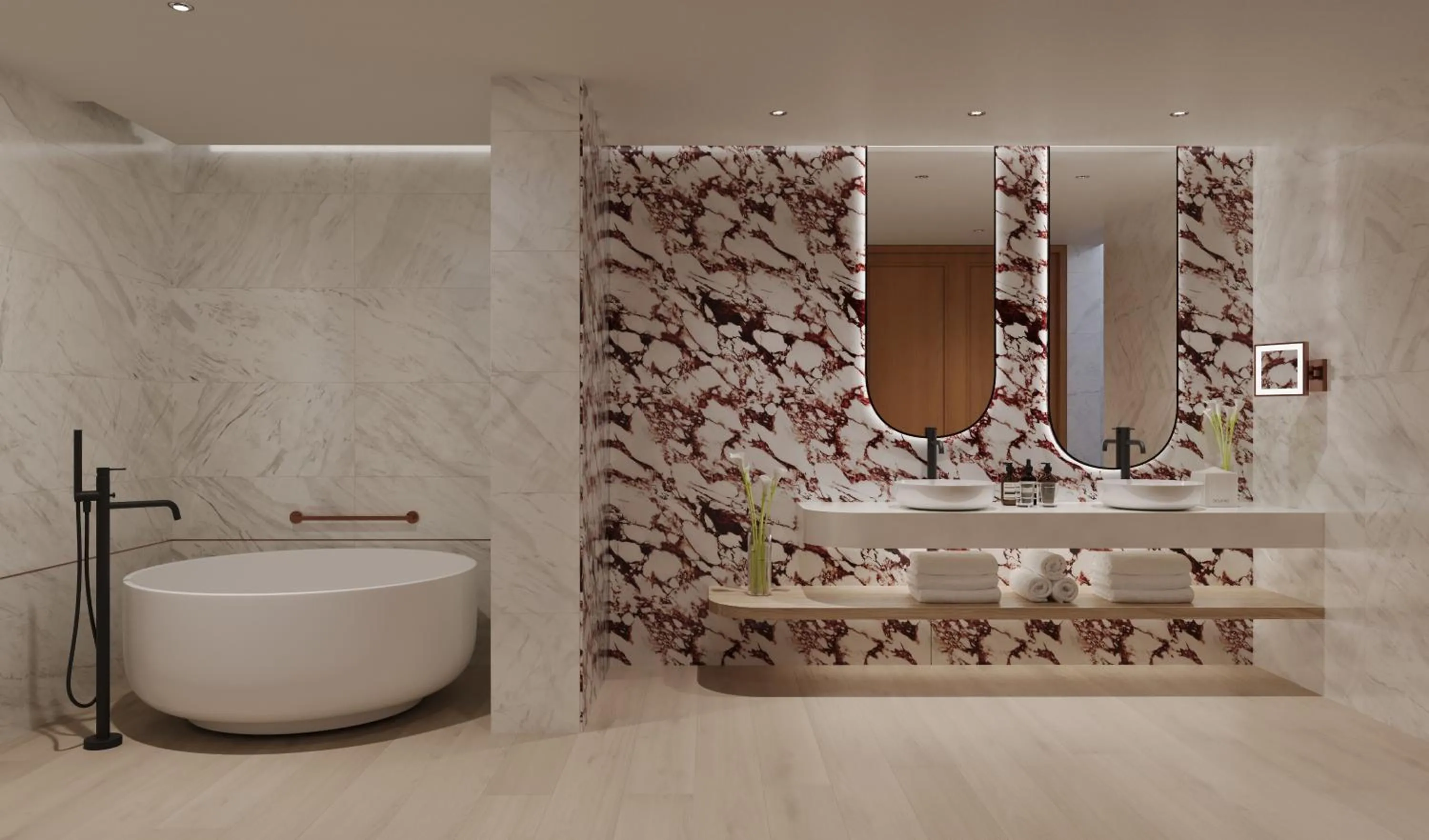 Bathroom in Delano Dubai at Bluewaters