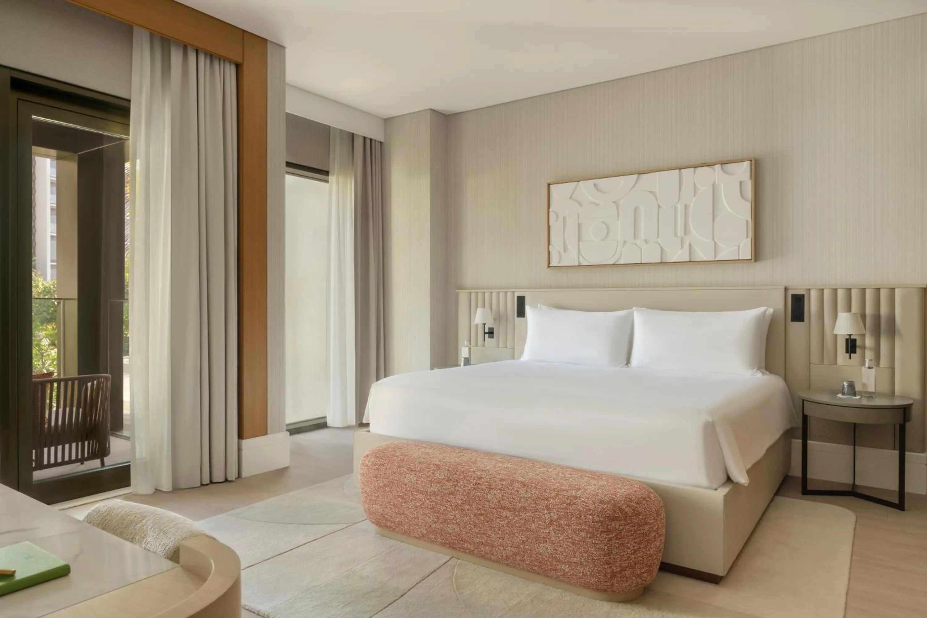 Bedroom, Bed in Delano Dubai at Bluewaters