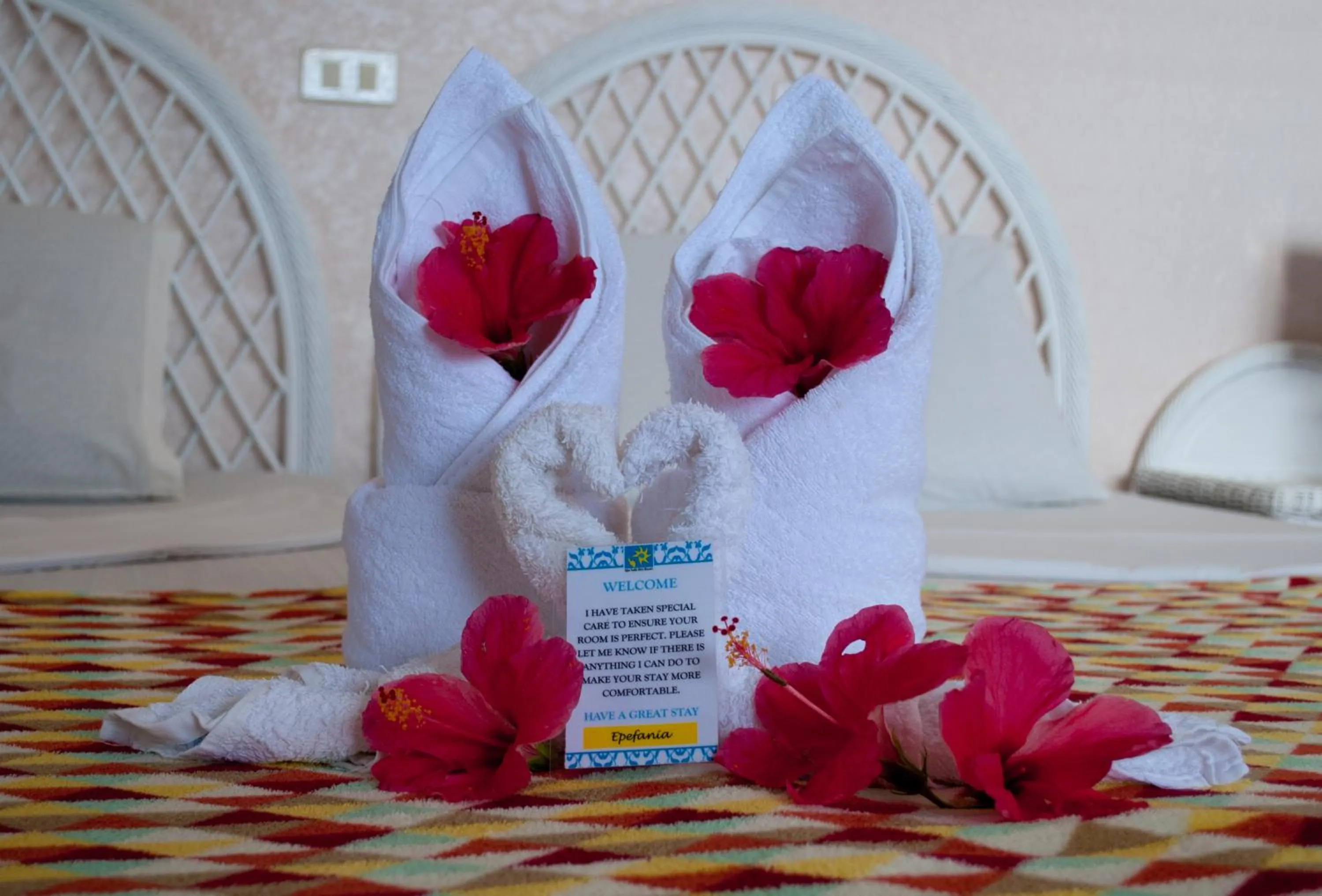 Bed in Quo Vadis Dive Resort