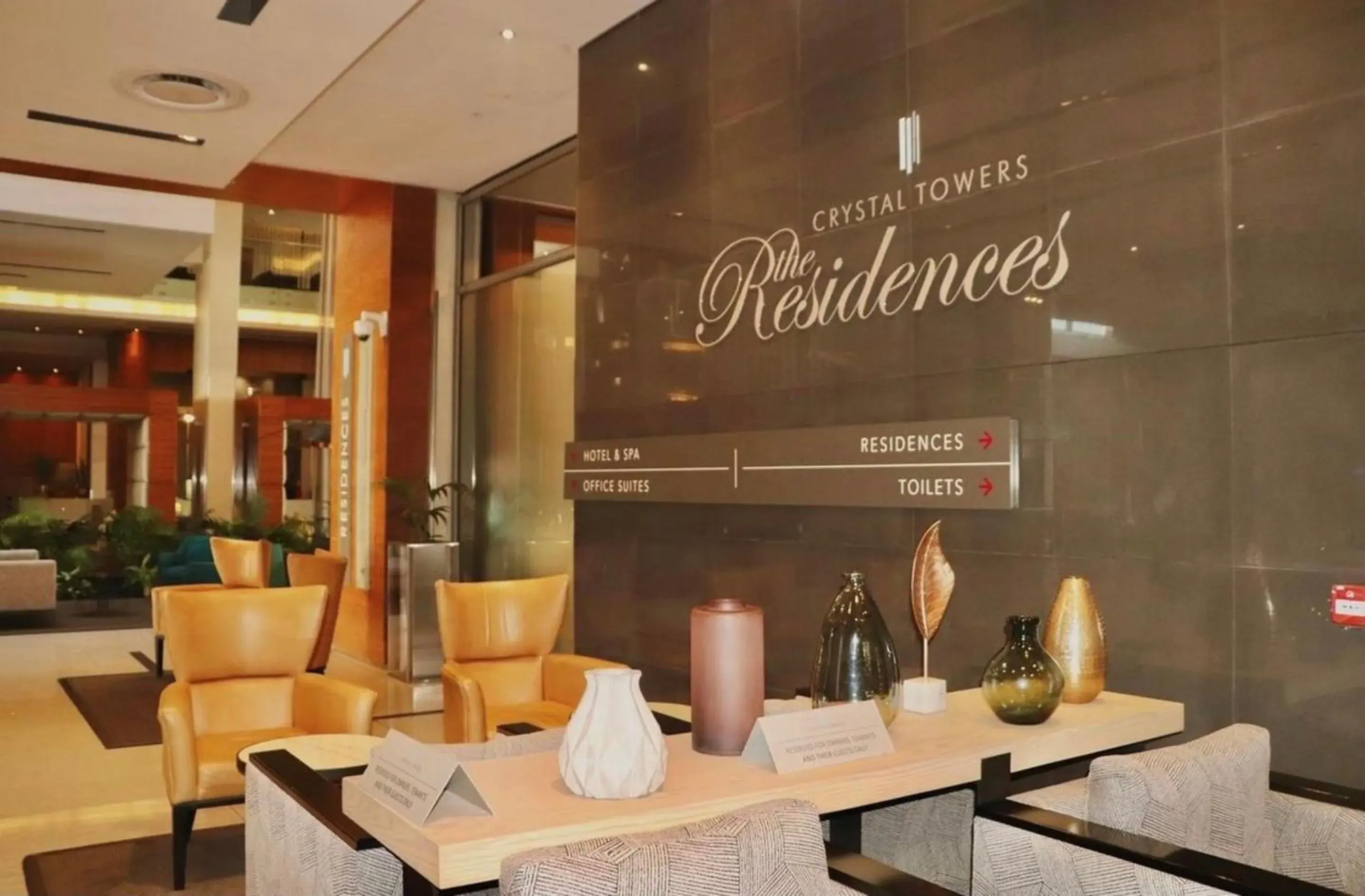 Lobby or reception in The Residences at Crystal Towers Lobby or reception in The Residences at Crystal Towers