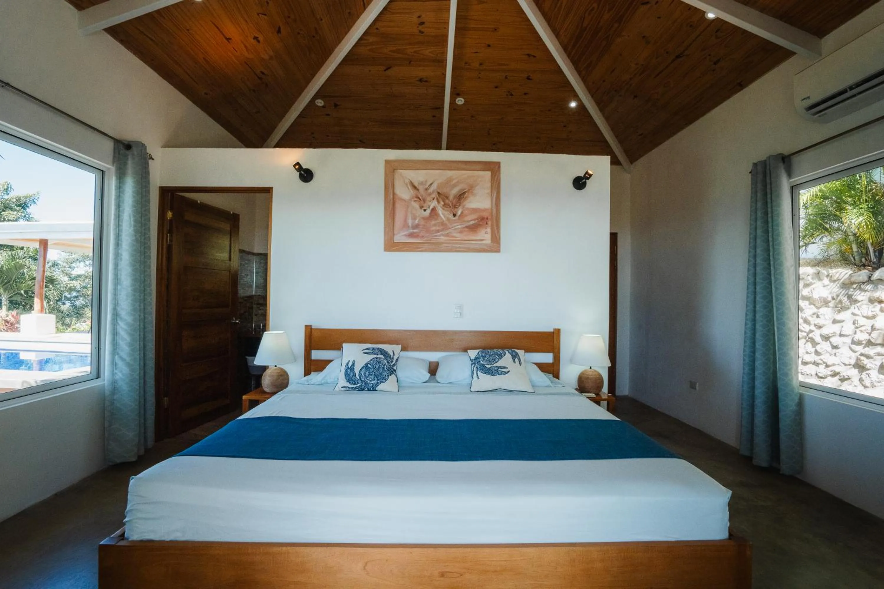 Bed in Lodge Las Estrellas de Samara - Ocean View
