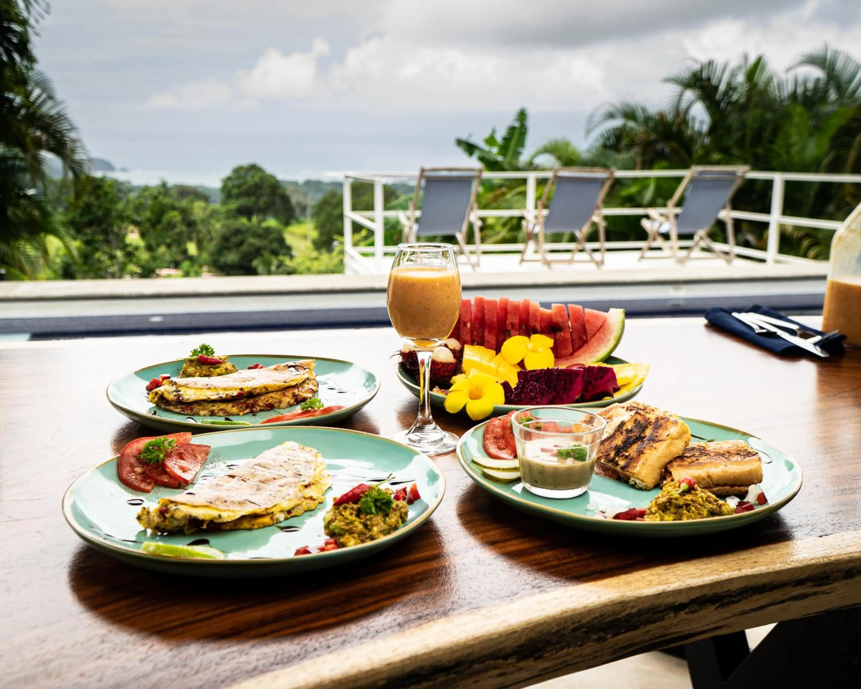 Breakfast in Lodge Las Estrellas de Samara - Ocean View