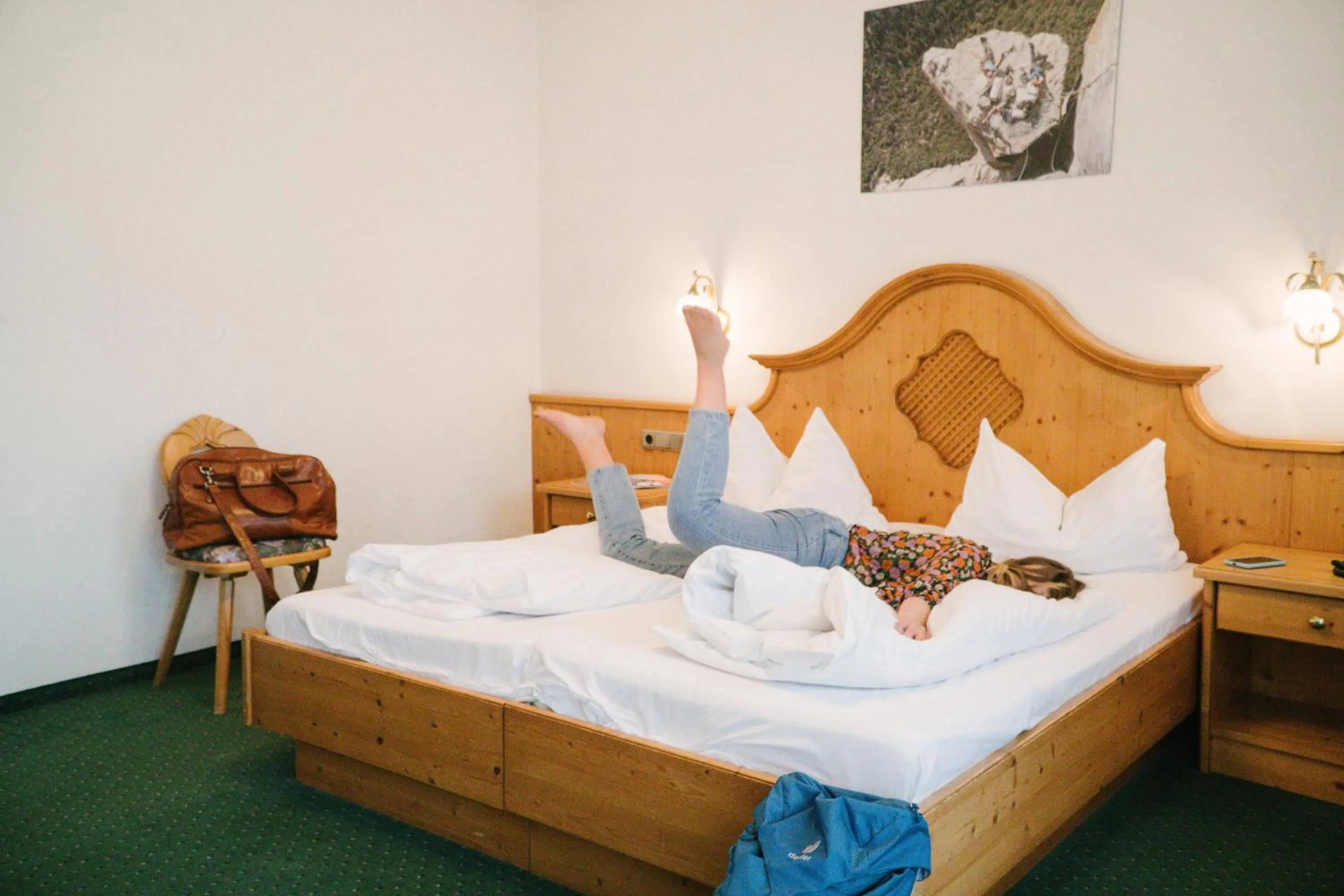 Bedroom, Bed in Hotel Wochtla Buam