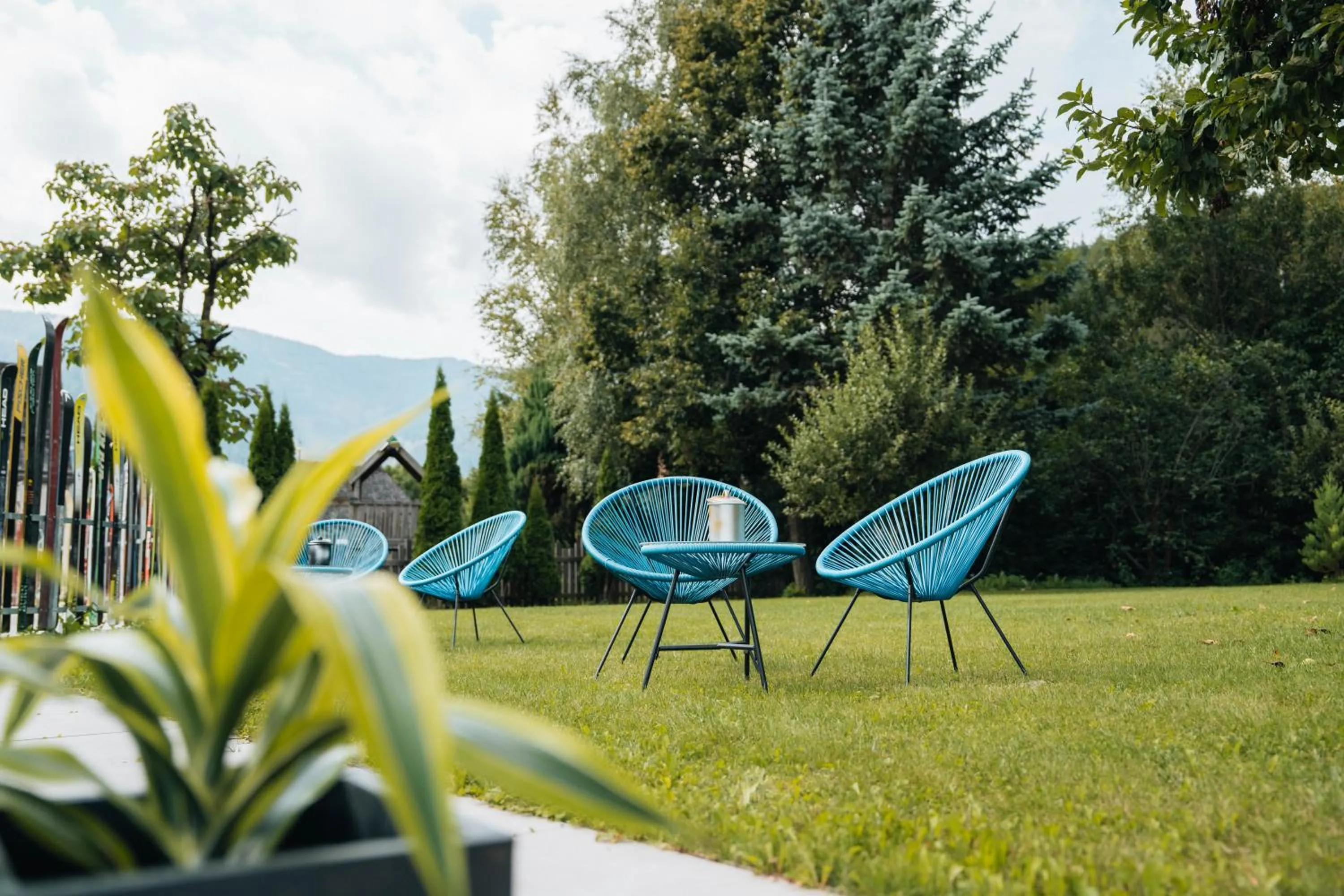 Garden view in Hotel Wochtla Buam