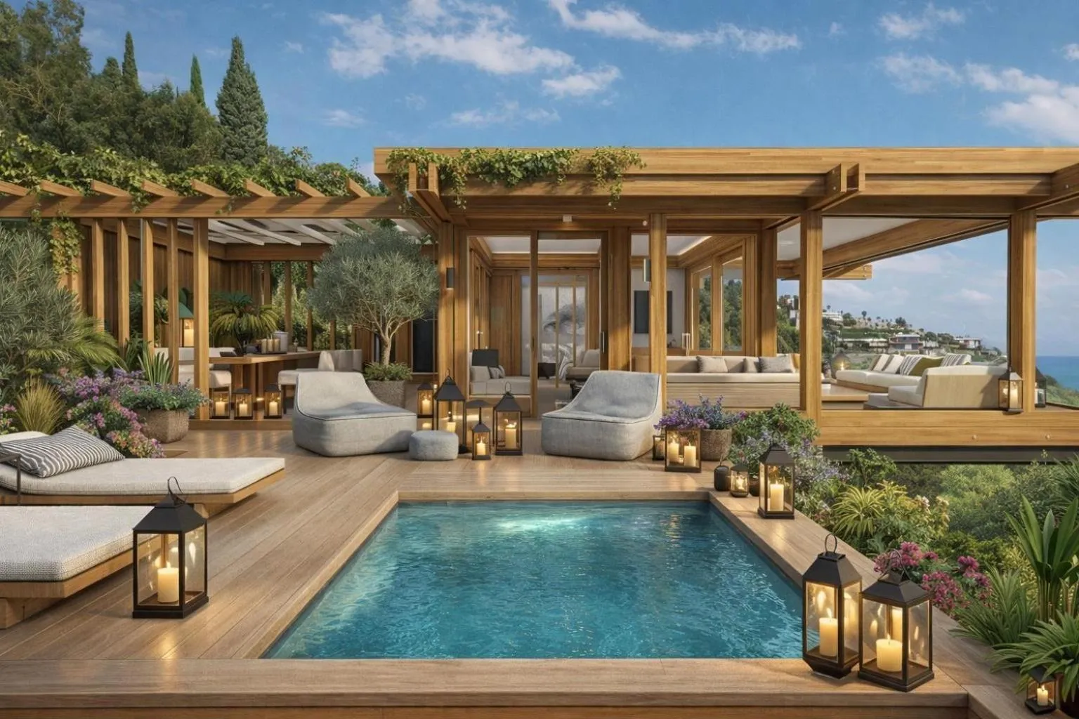 Pool view in Baba Residences