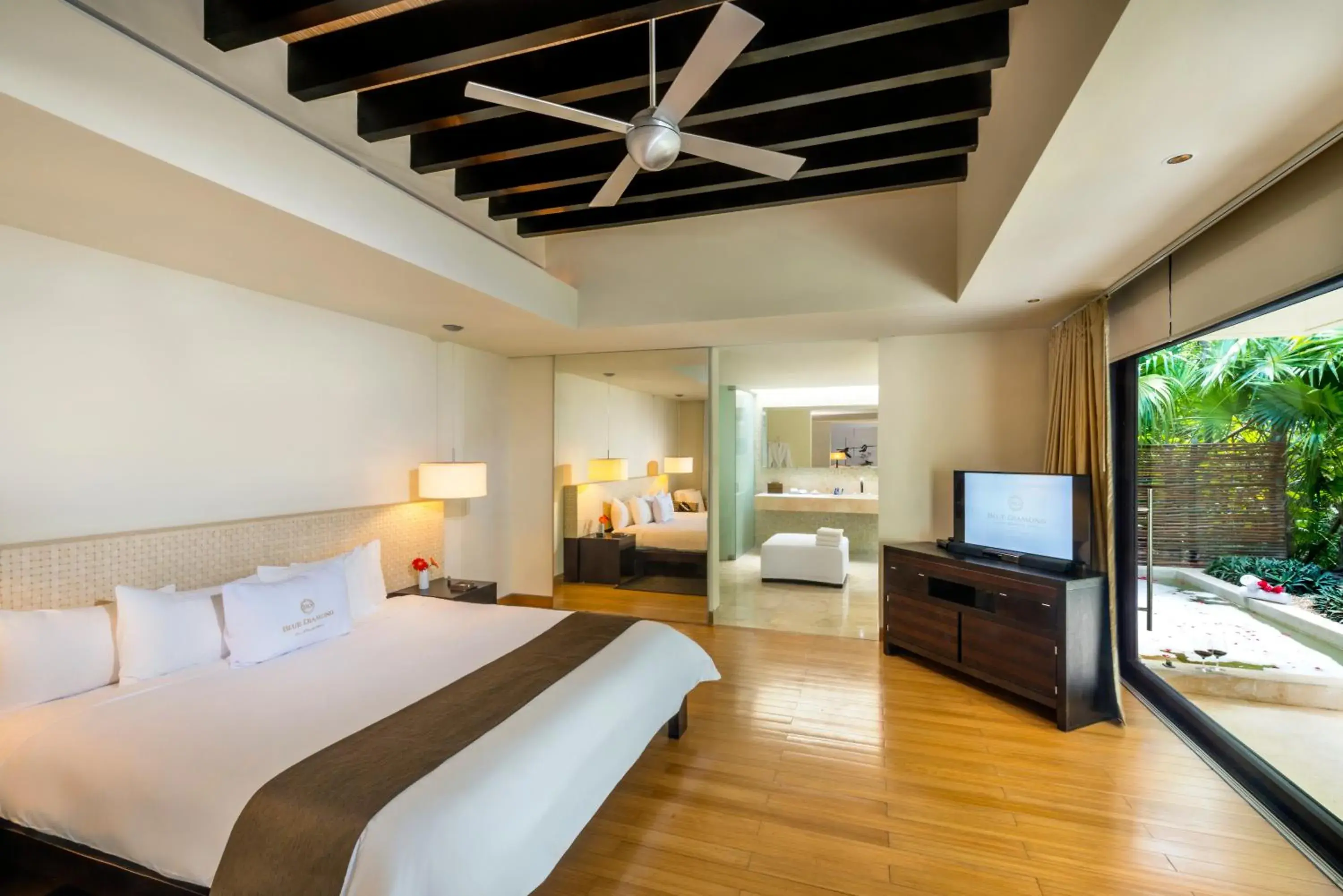 Bathroom, Bed in Blue Diamond Luxury Boutique - All Inclusive Adults Only Bathroom, Bed in Blue Diamond Luxury Boutique - All Inclusive Adults Only