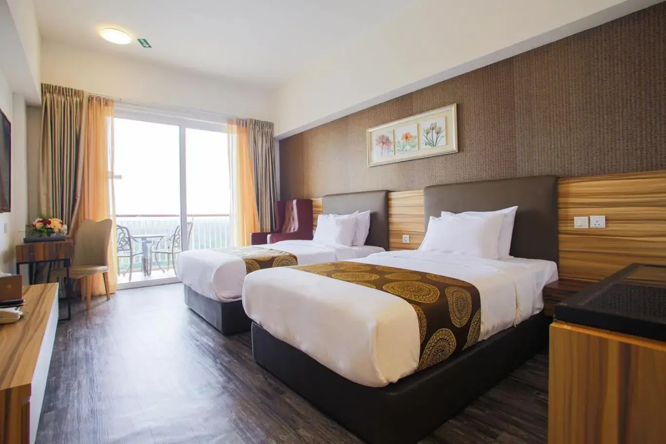 Bed in AMERALD RESORT HOTEL DESARU Bed in AMERALD RESORT HOTEL DESARU