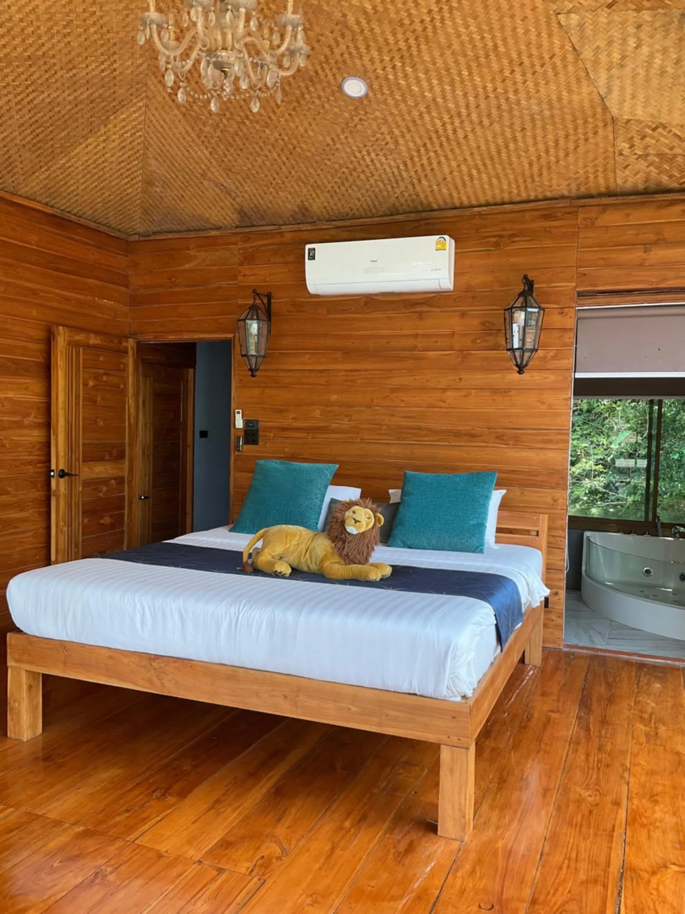 Bed in Kodaun River Kwai Resort