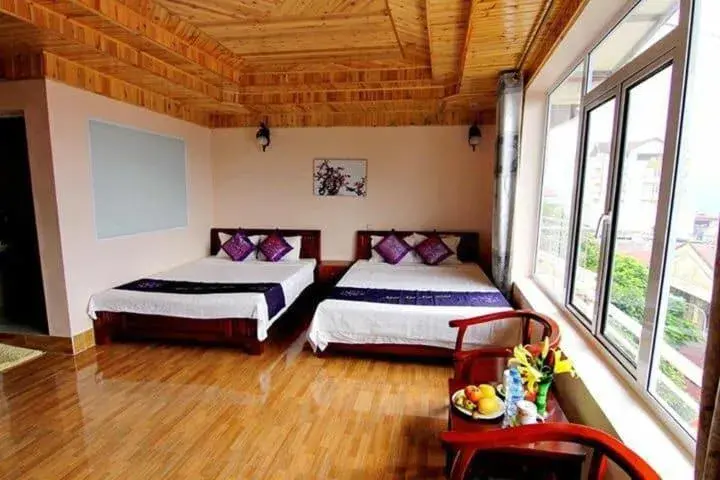 Queen Room with Two Queen Beds in Ngan Nga Bac Ha Hotel Queen Room with Two Queen Beds in Ngan Nga Bac Ha Hotel