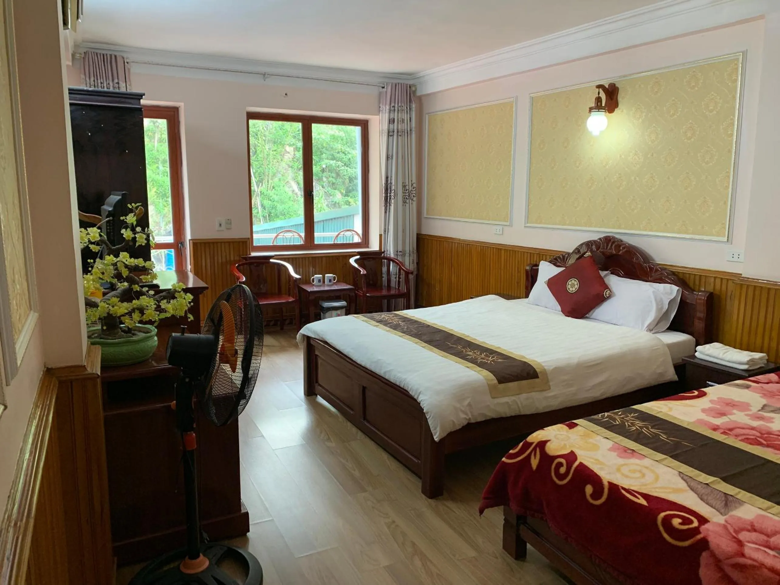 Bed in Ngan Nga Bac Ha Hotel