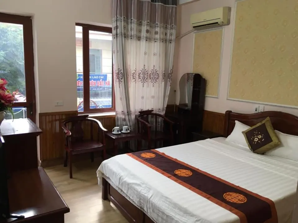 Bed in Ngan Nga Bac Ha Hotel