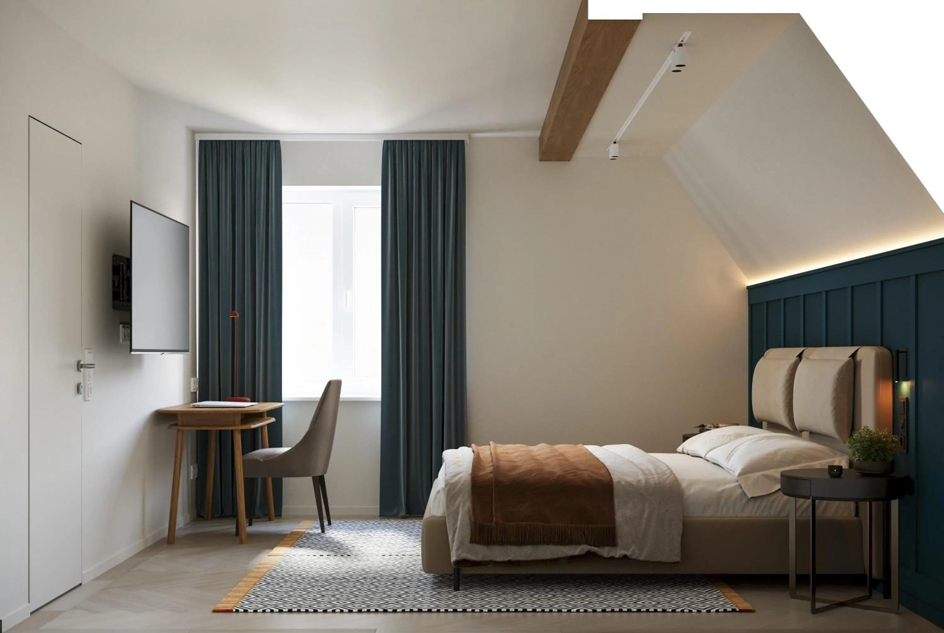 Bedroom, Bed in Villa & Hotel Am Park