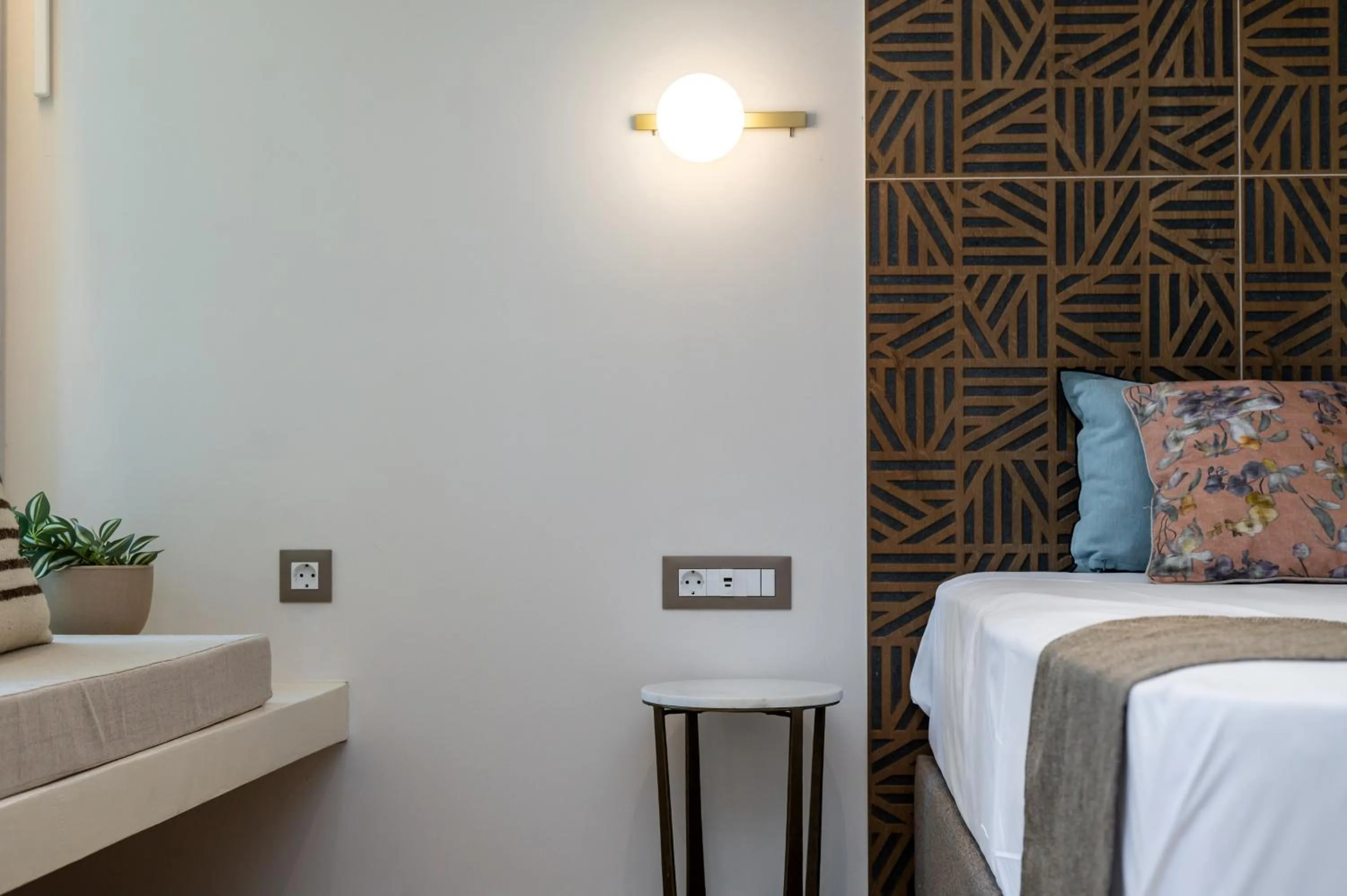 Bed in Socrates Apartments