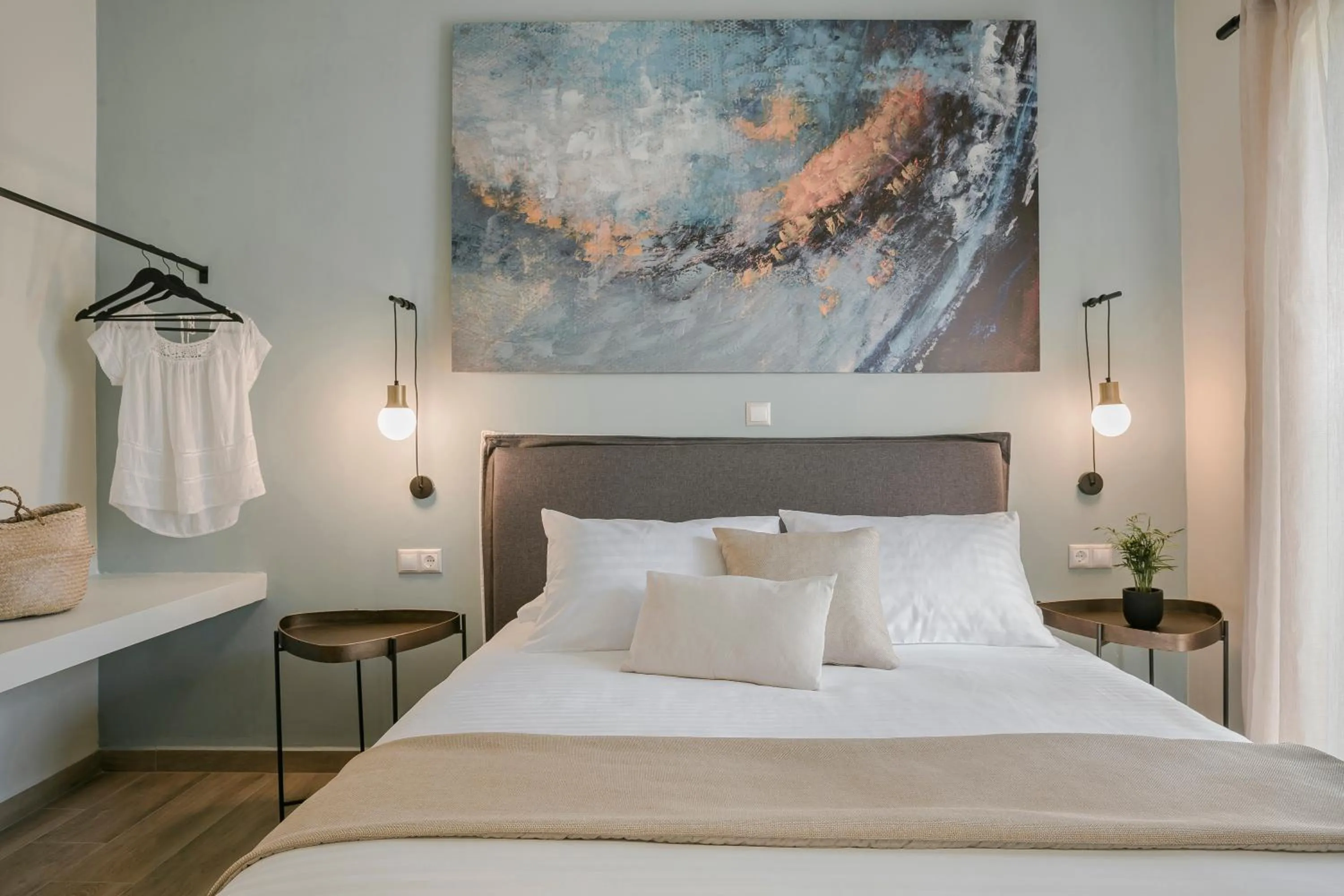 Bed in Socrates Apartments