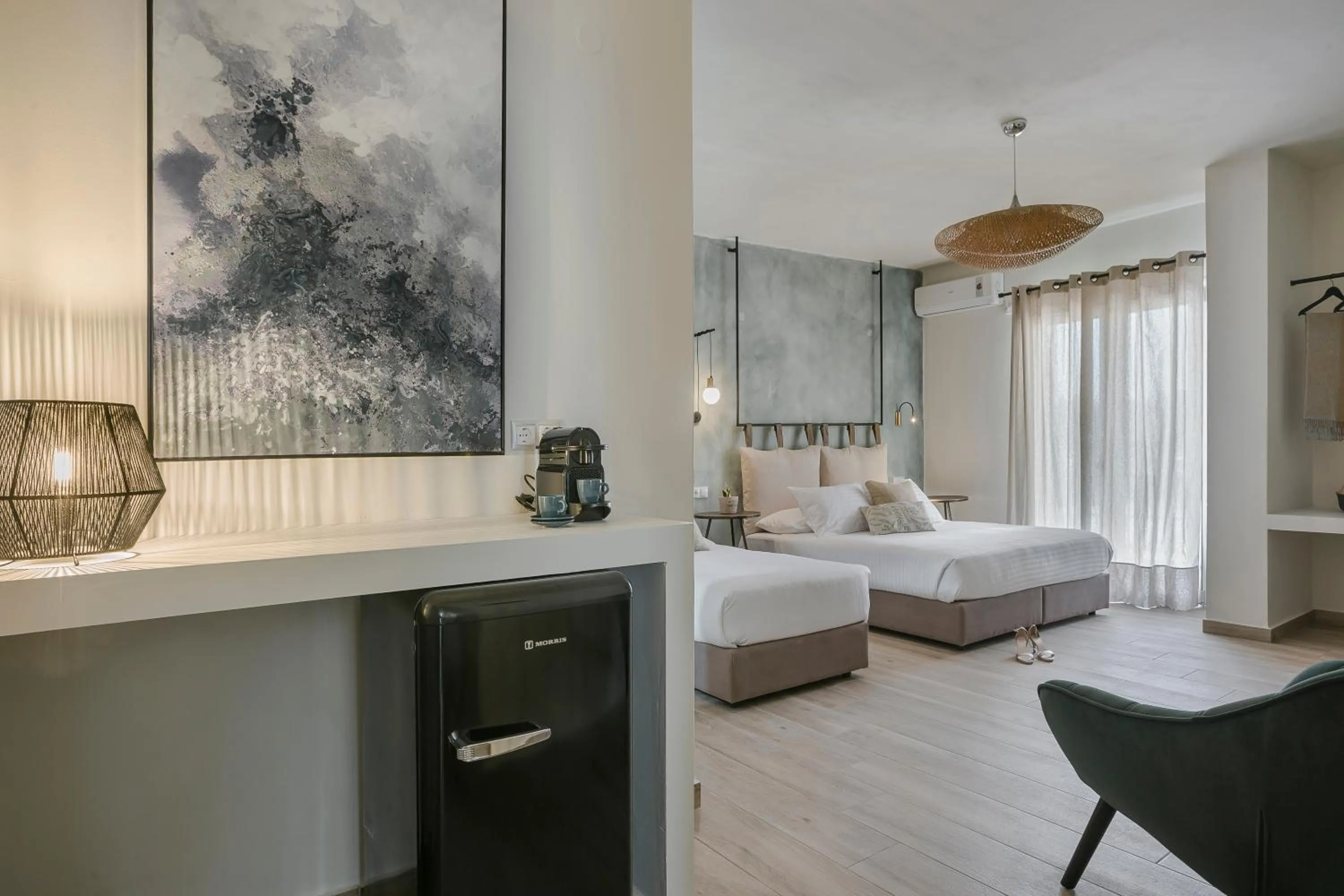 Bed in Socrates Apartments