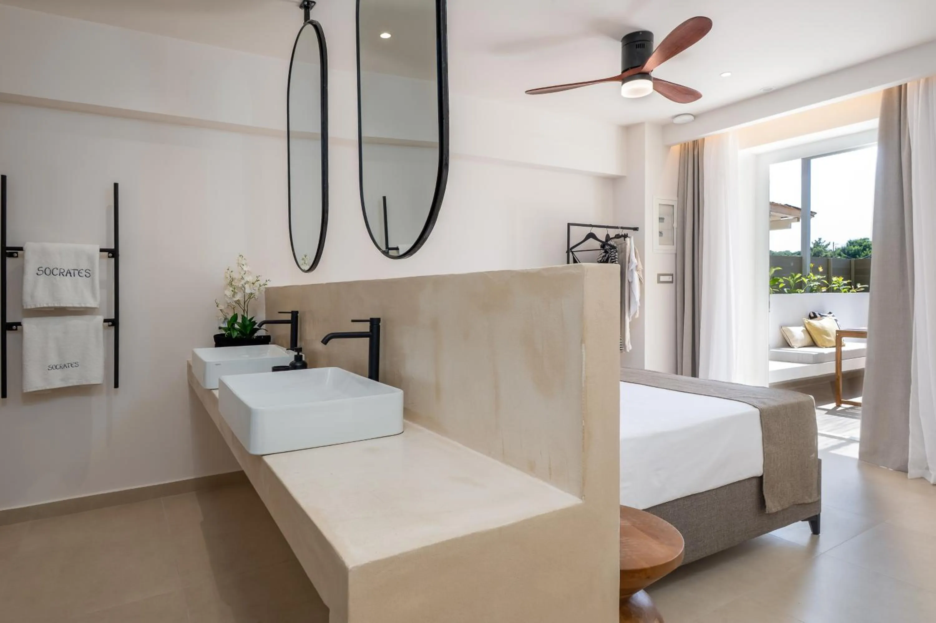 Bed in Socrates Apartments