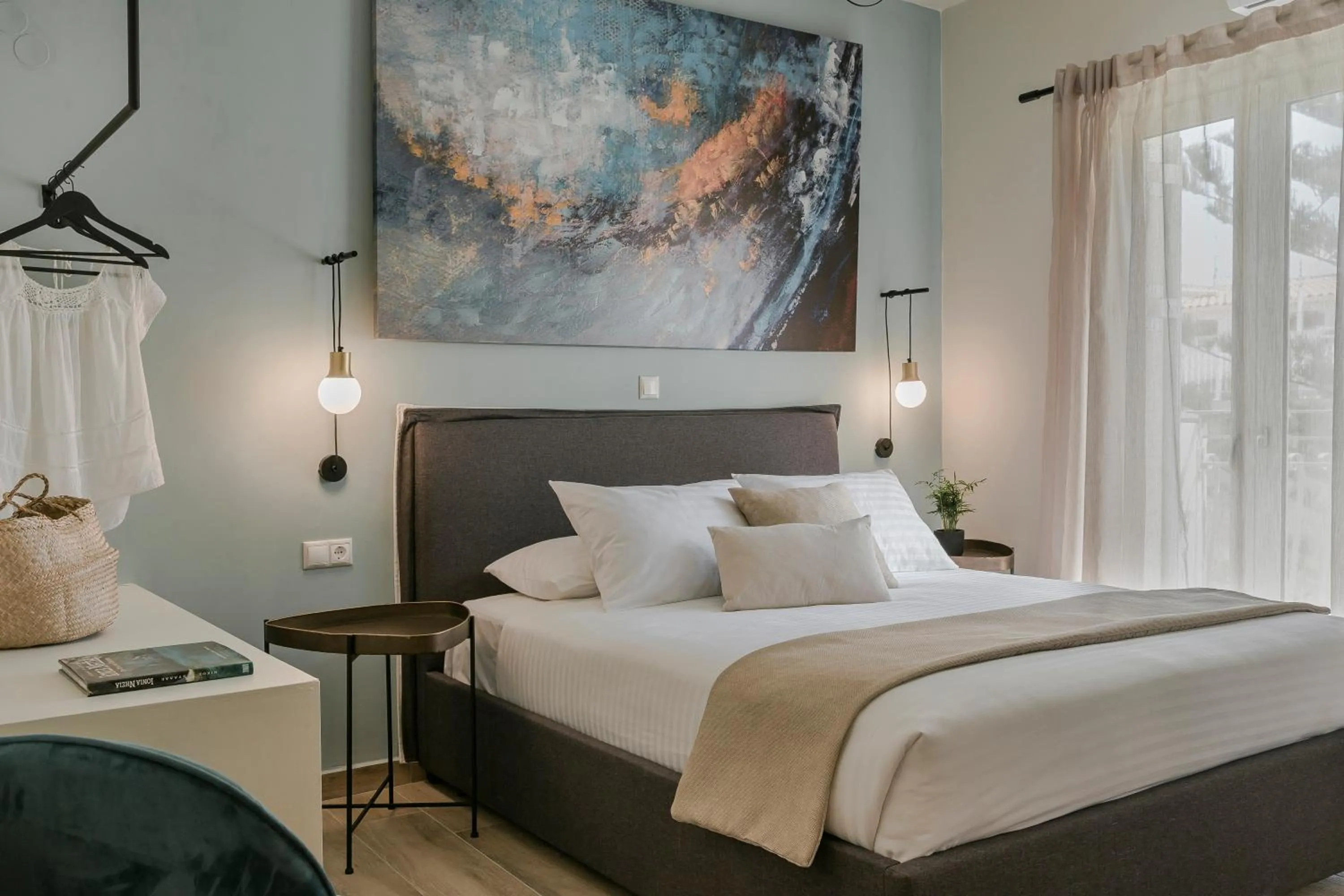 Bed in Socrates Apartments