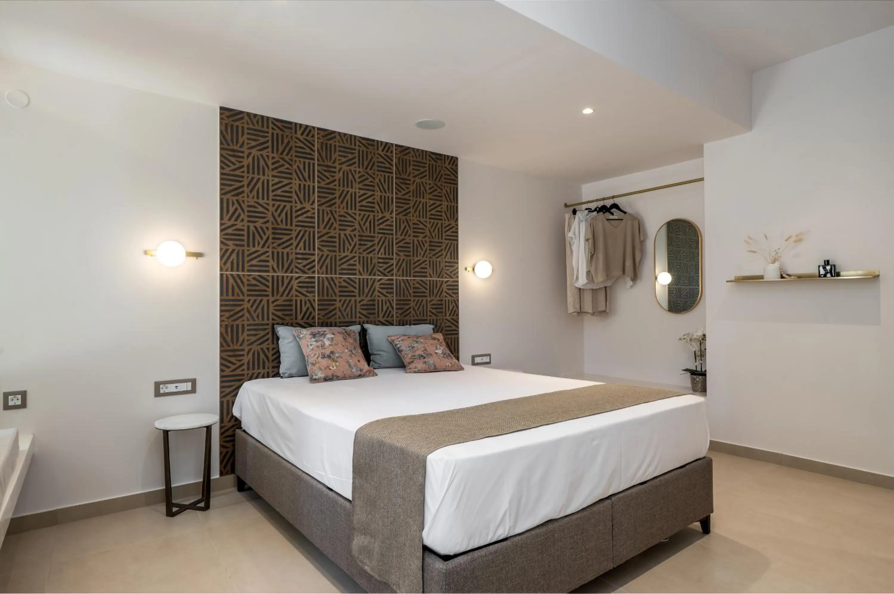 Bed in Socrates Apartments