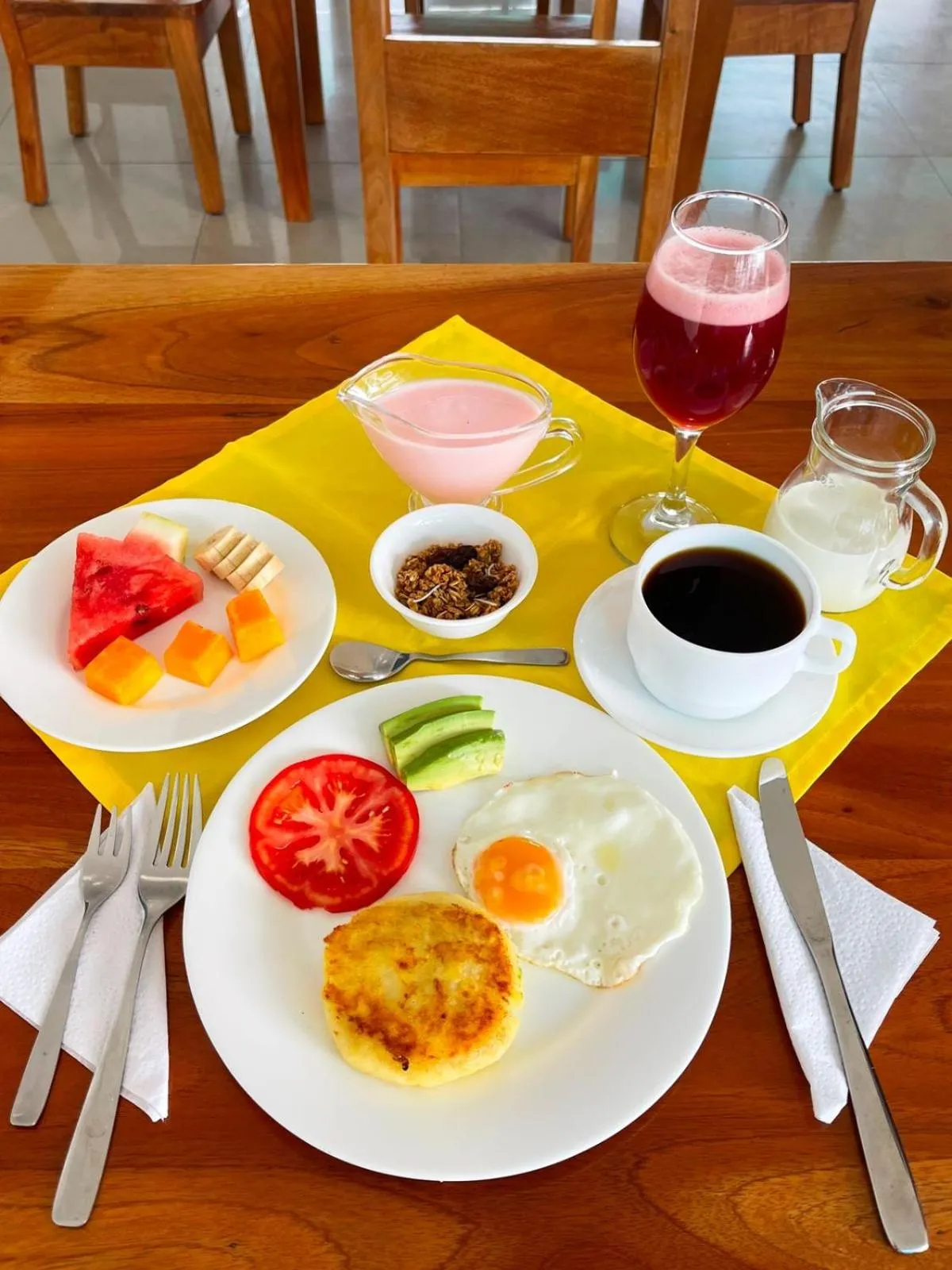 Breakfast in Galápagos Isabela Hotel Loja