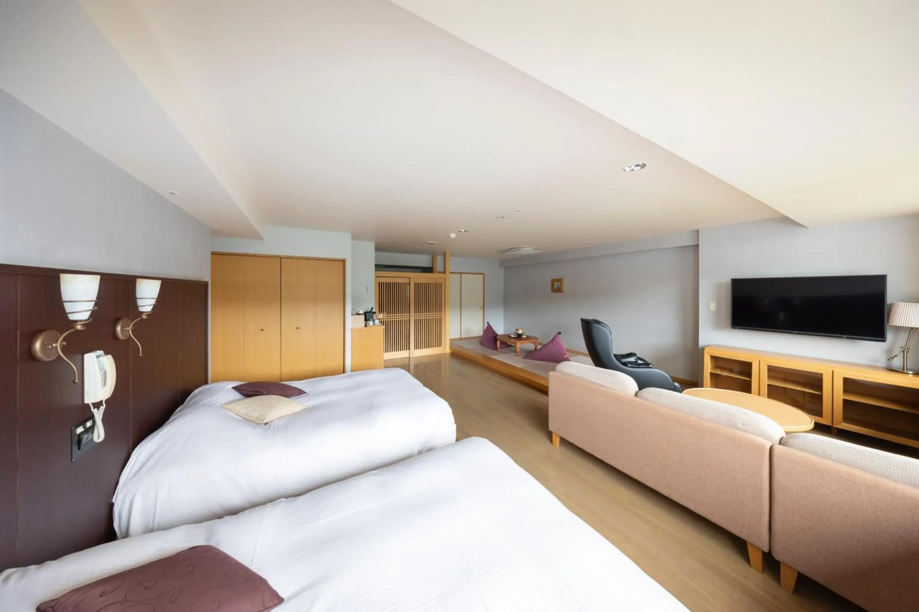 Bed in Hotel Kanronomori Bed in Hotel Kanronomori