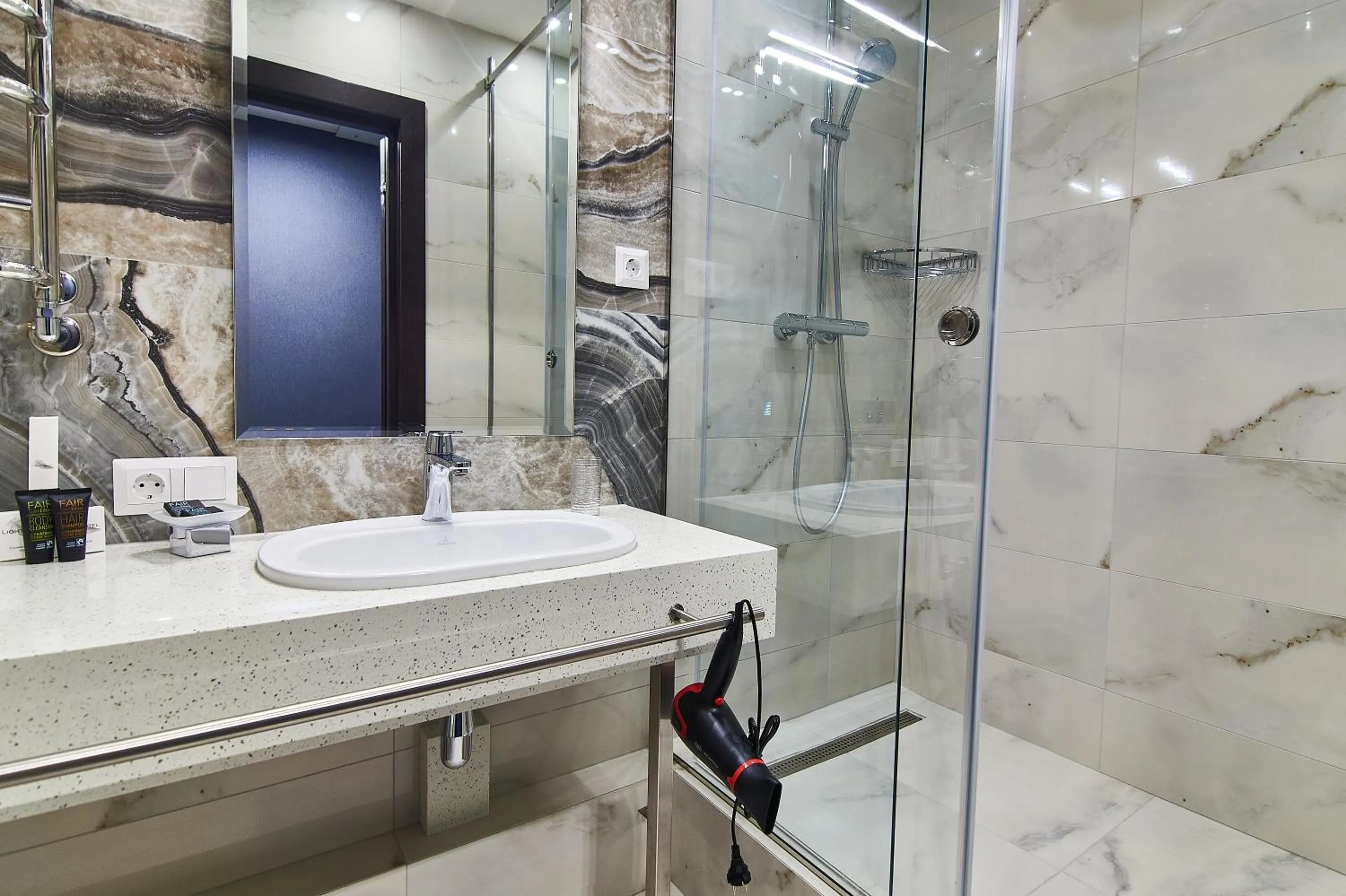 Shower in Light Hotel