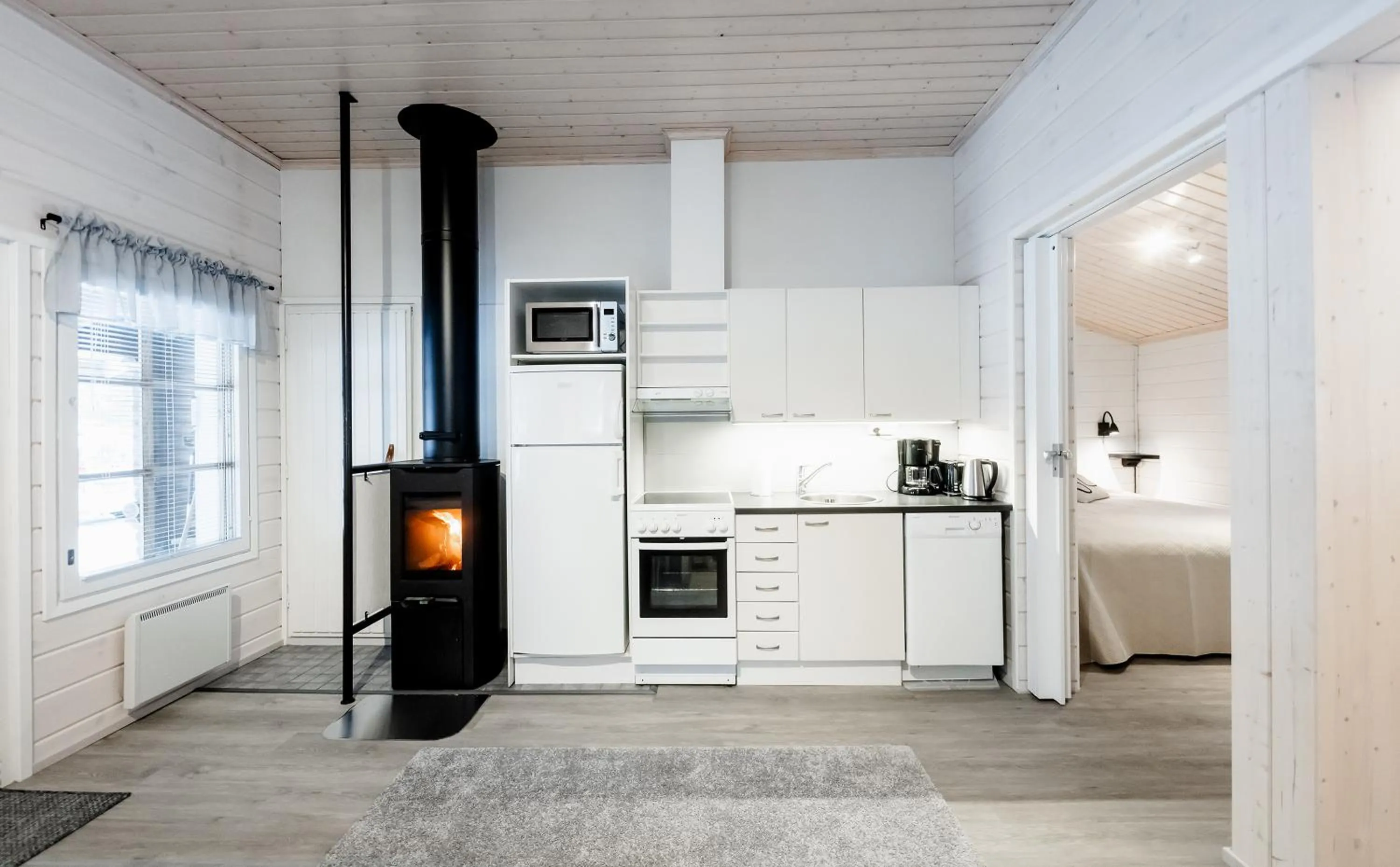 Kitchen or kitchenette in Holiday Resort Harjun Portti