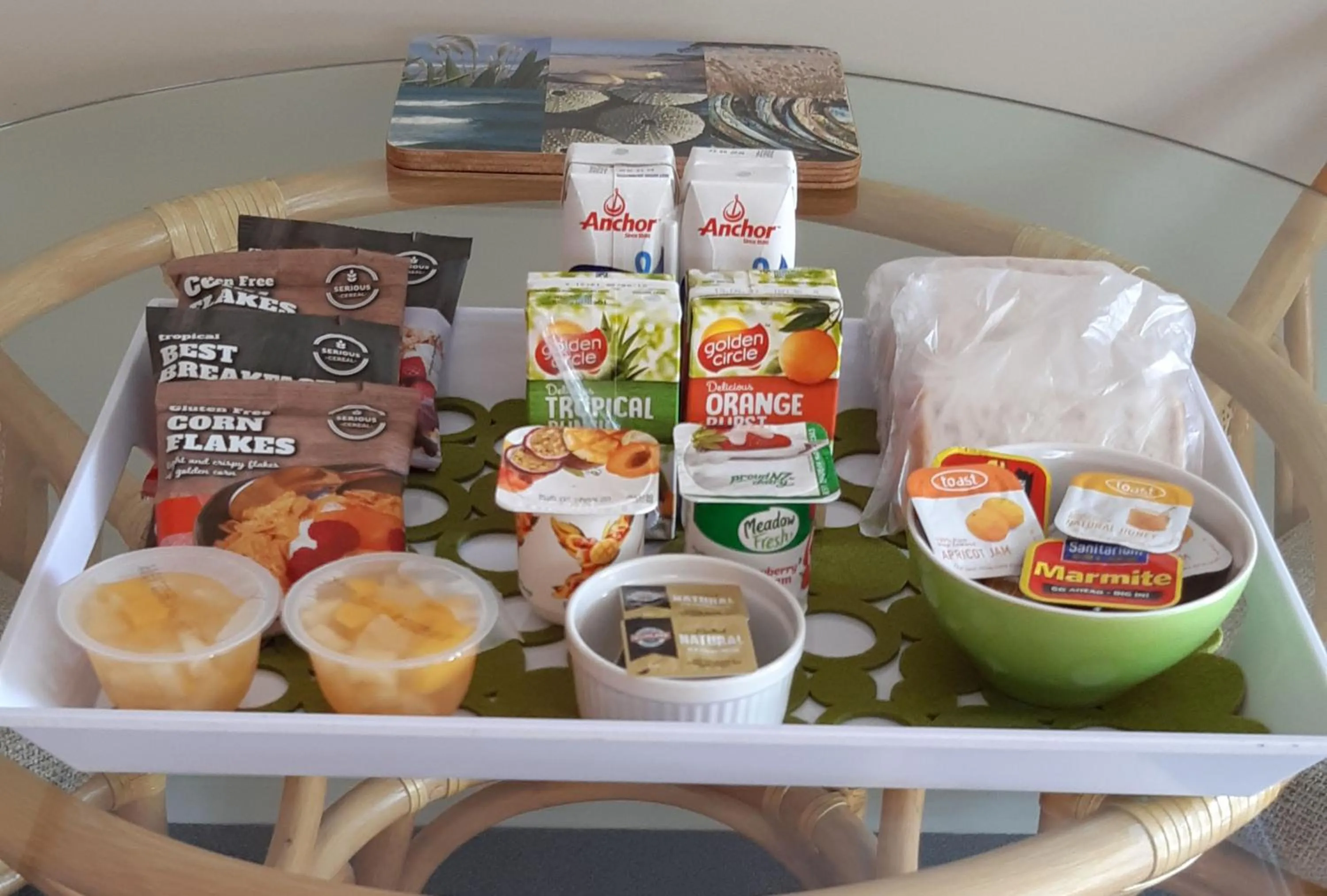 Continental breakfast in Pauanui Pines Motor Lodge