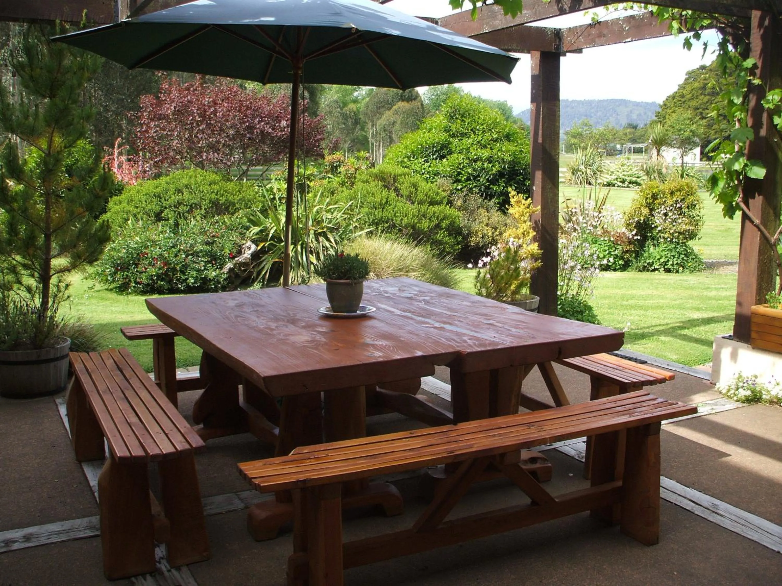 Patio in The River Lodge