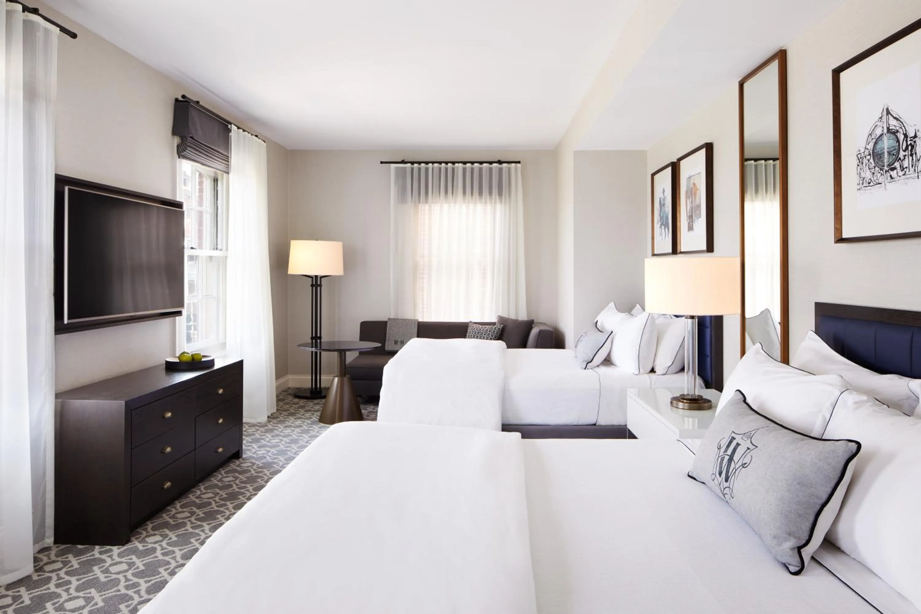 Bed in The Whitney Hotel Boston