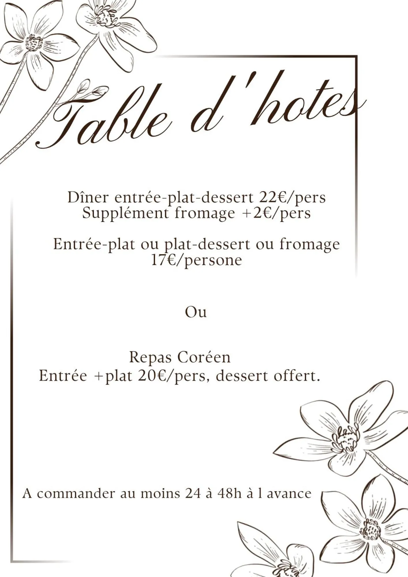 Dinner in Le Cosy Cabarieu détente & spa