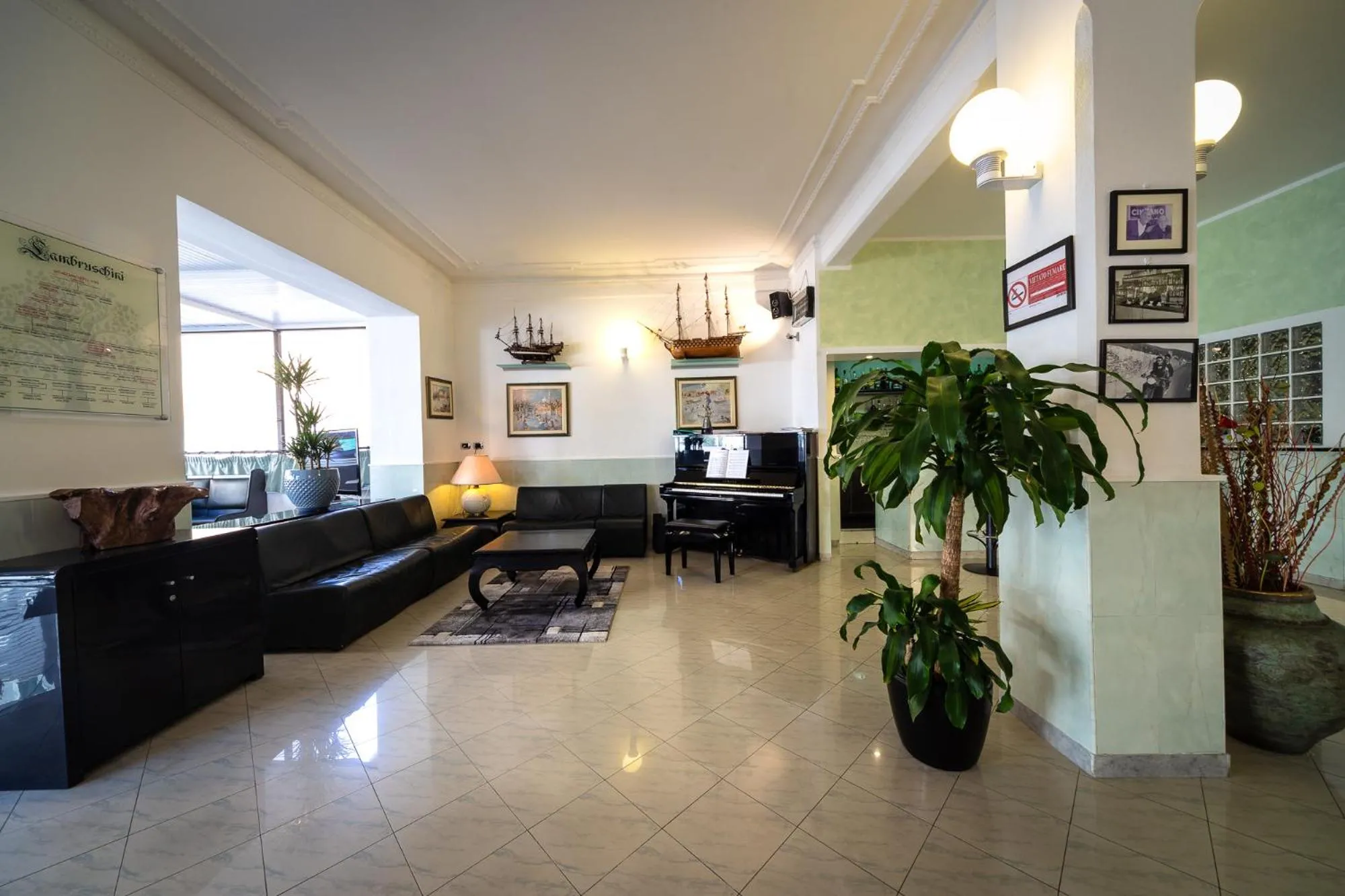 Seating area in Hotel Marina