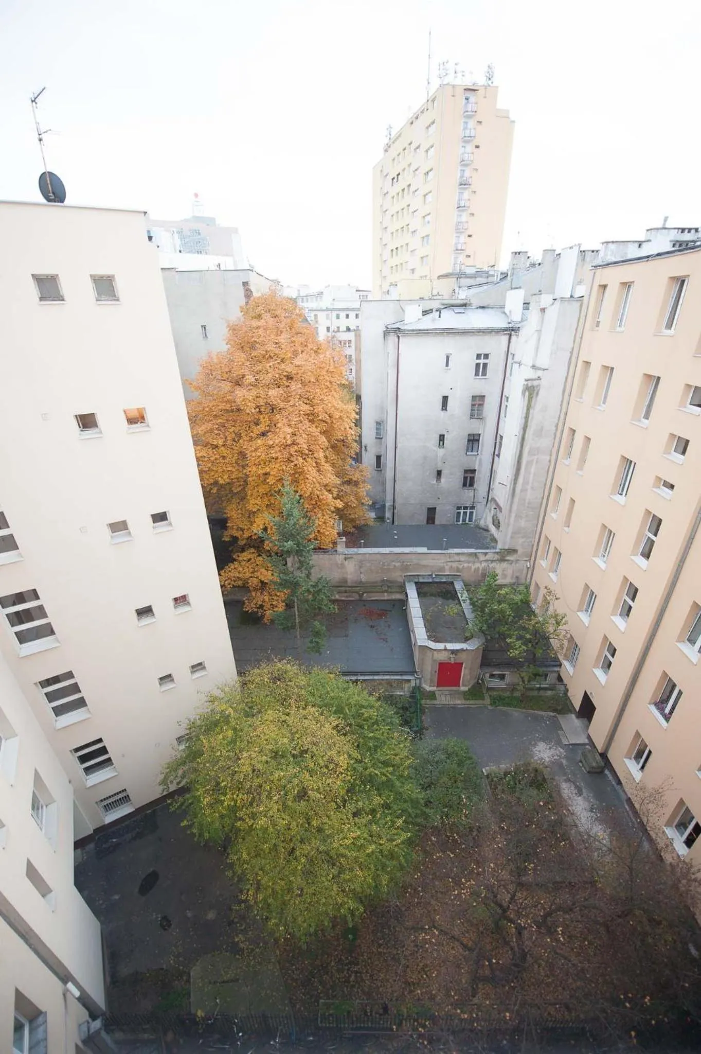 Inner courtyard view in Planet Hostel