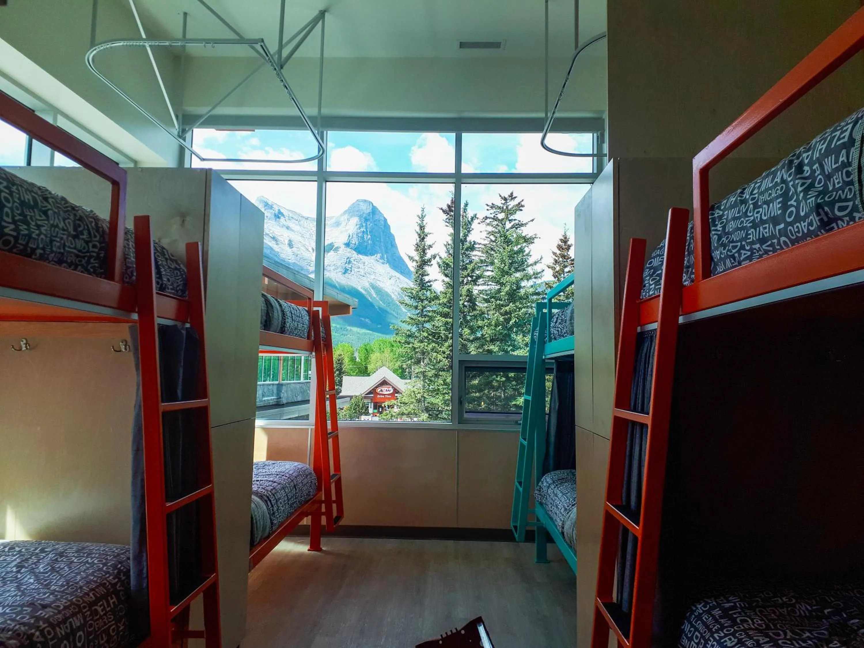 Mountain view in Canmore Downtown Hostel