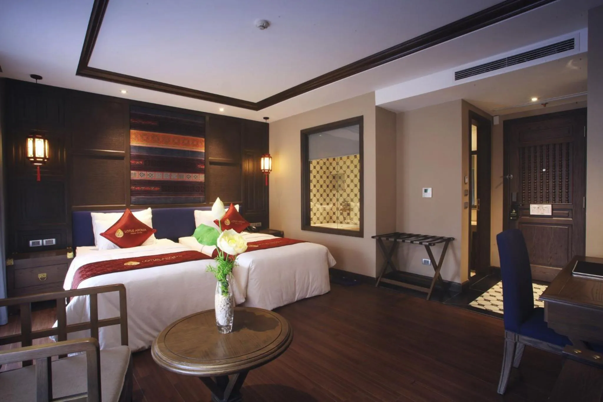 Bed in Lotus Aroma Sapa Hotel