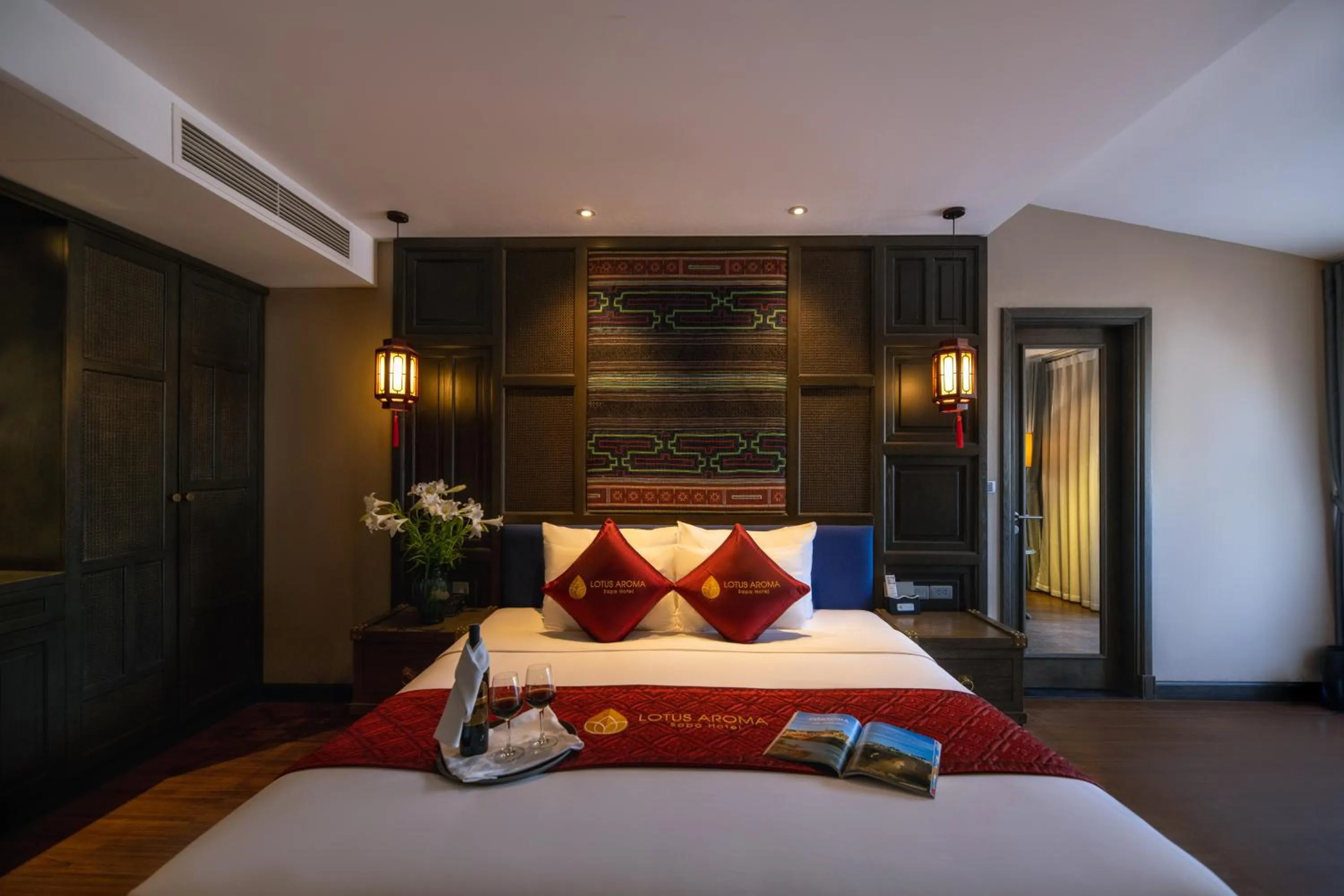 Bed in Lotus Aroma Sapa Hotel