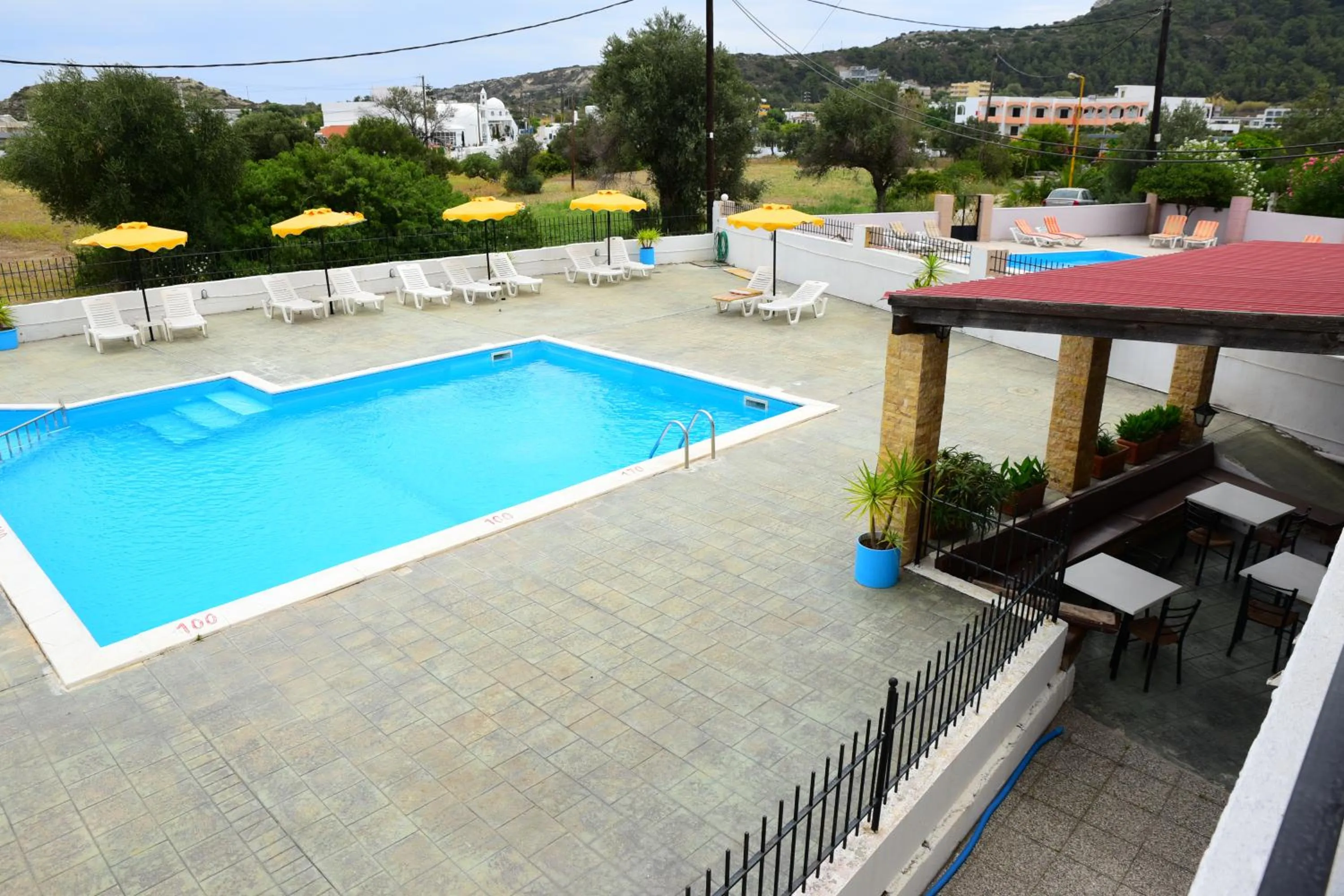 Swimming pool in Butterfly Studios, Faliraki