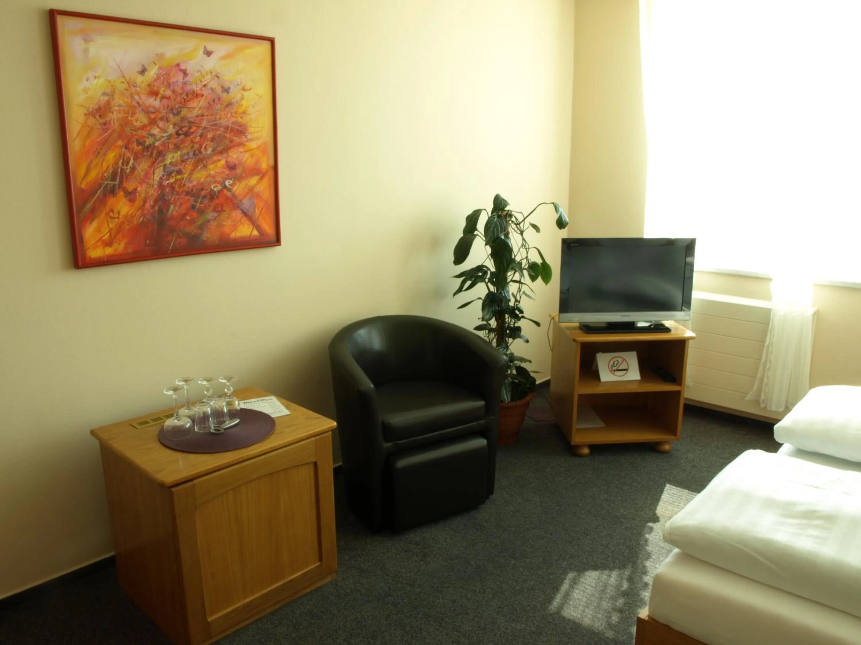 Bed in Hotel U Labutě