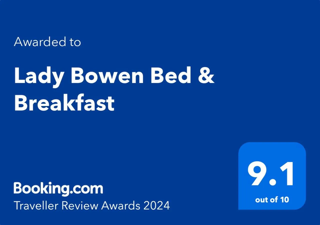 Certificate/Award in Lady Bowen Bed & Breakfast