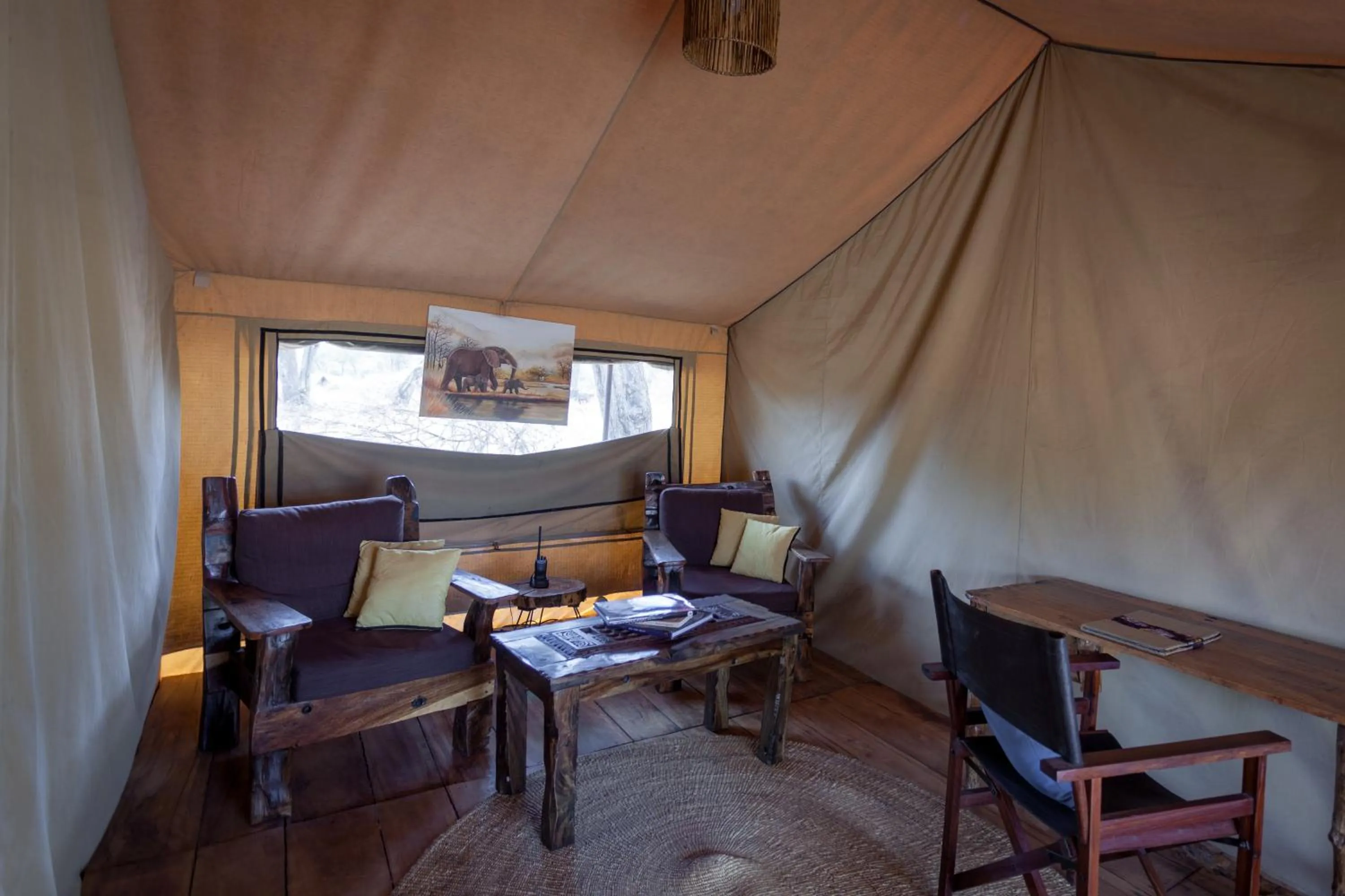 Seating area in Baobab Tented Camp