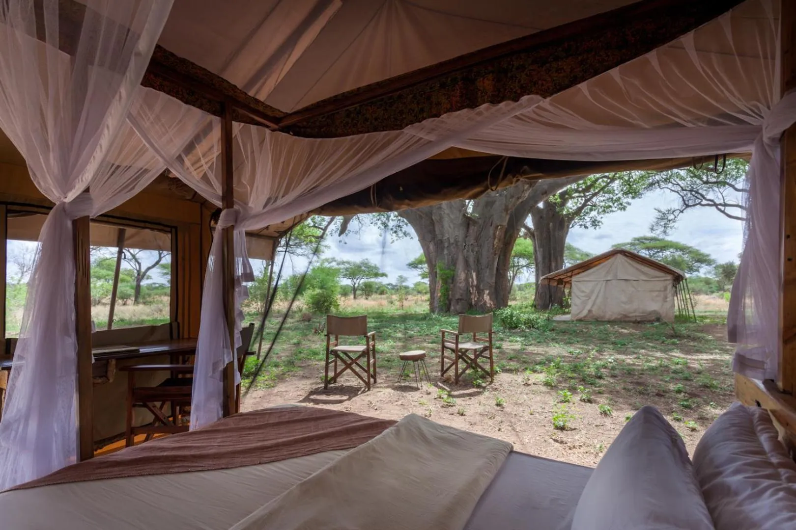 Bed in Baobab Tented Camp