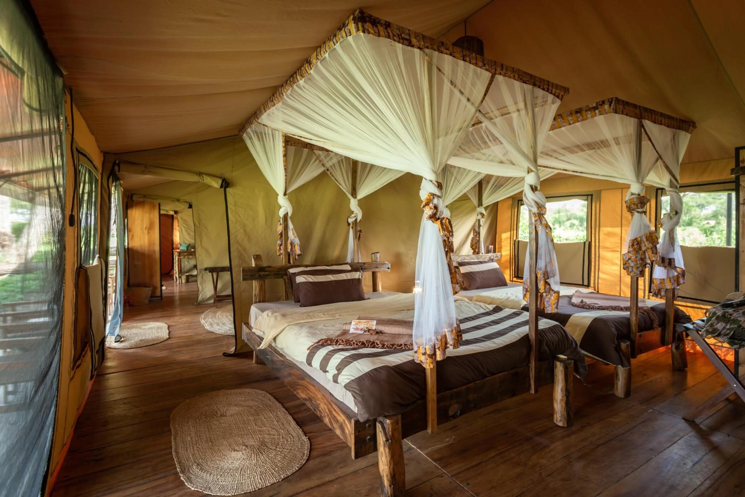 Bed in Baobab Tented Camp