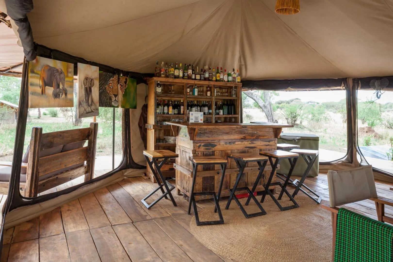 Lounge or bar in Baobab Tented Camp