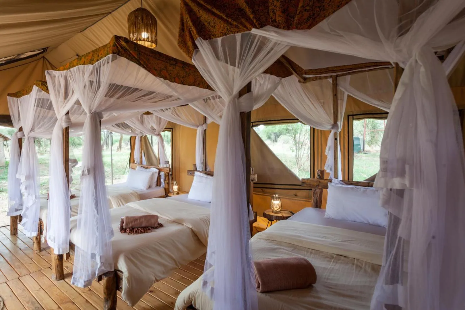 Bed in Baobab Tented Camp