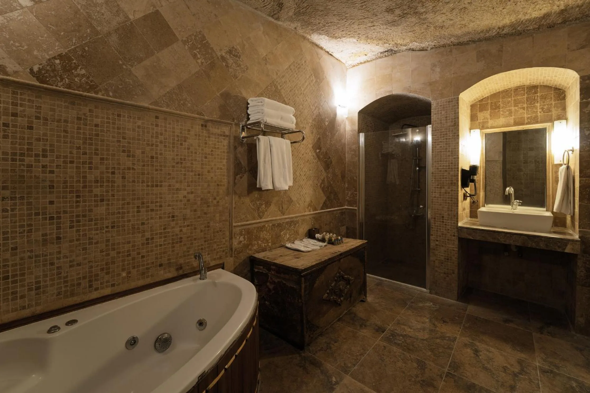 Shower in Grand Cave Suites