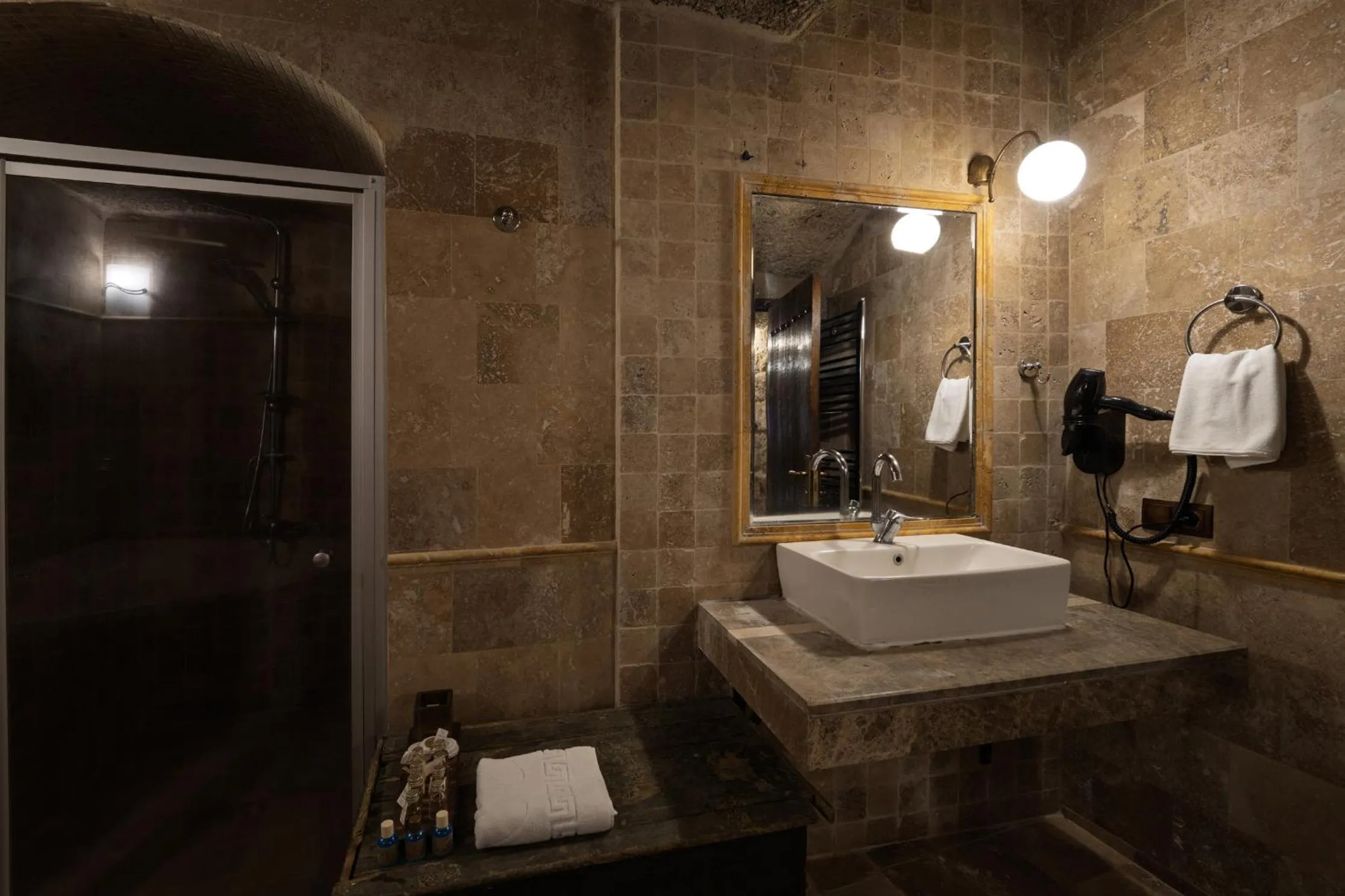 Shower in Grand Cave Suites