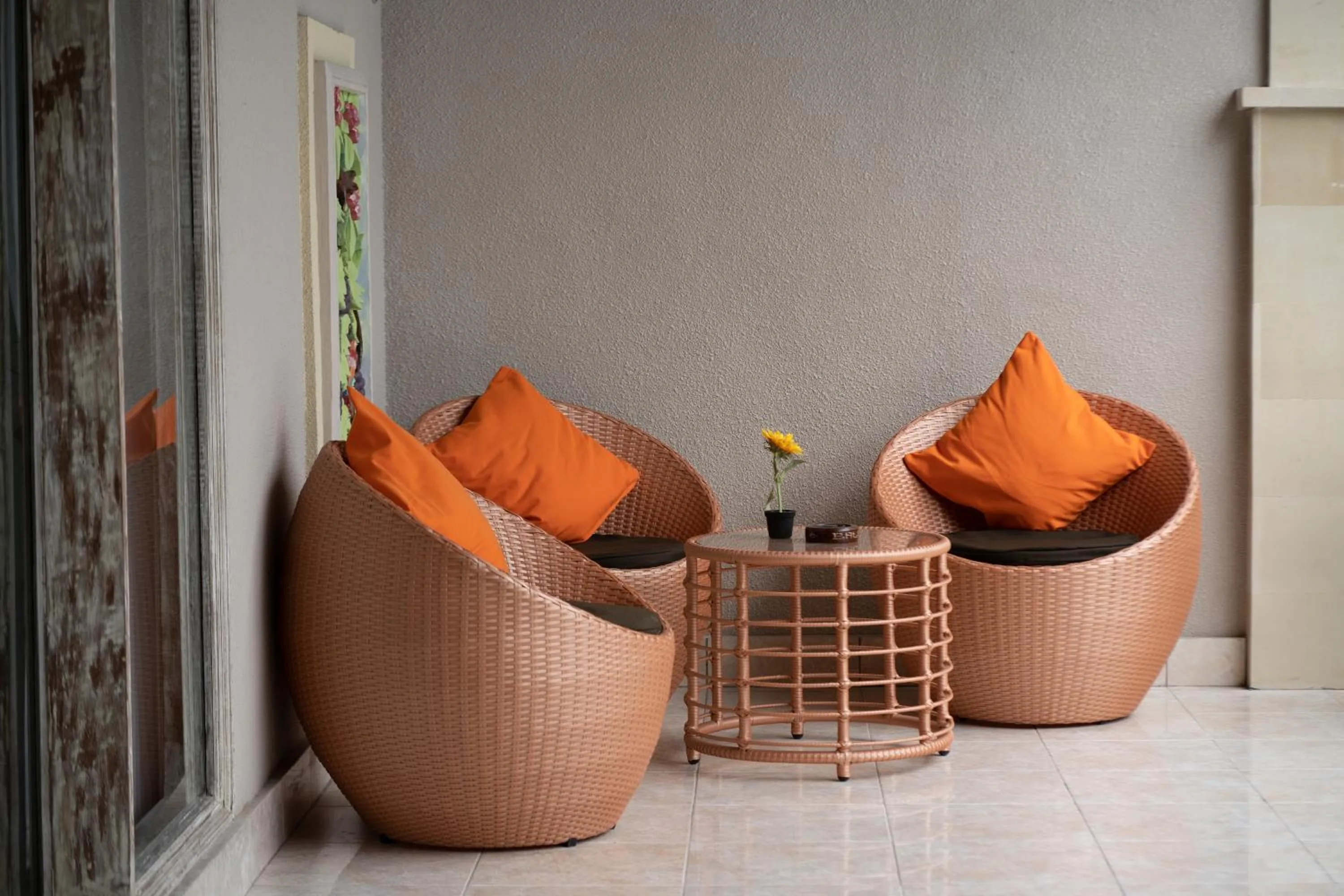 Seating area in The Catur Villa Seminyak