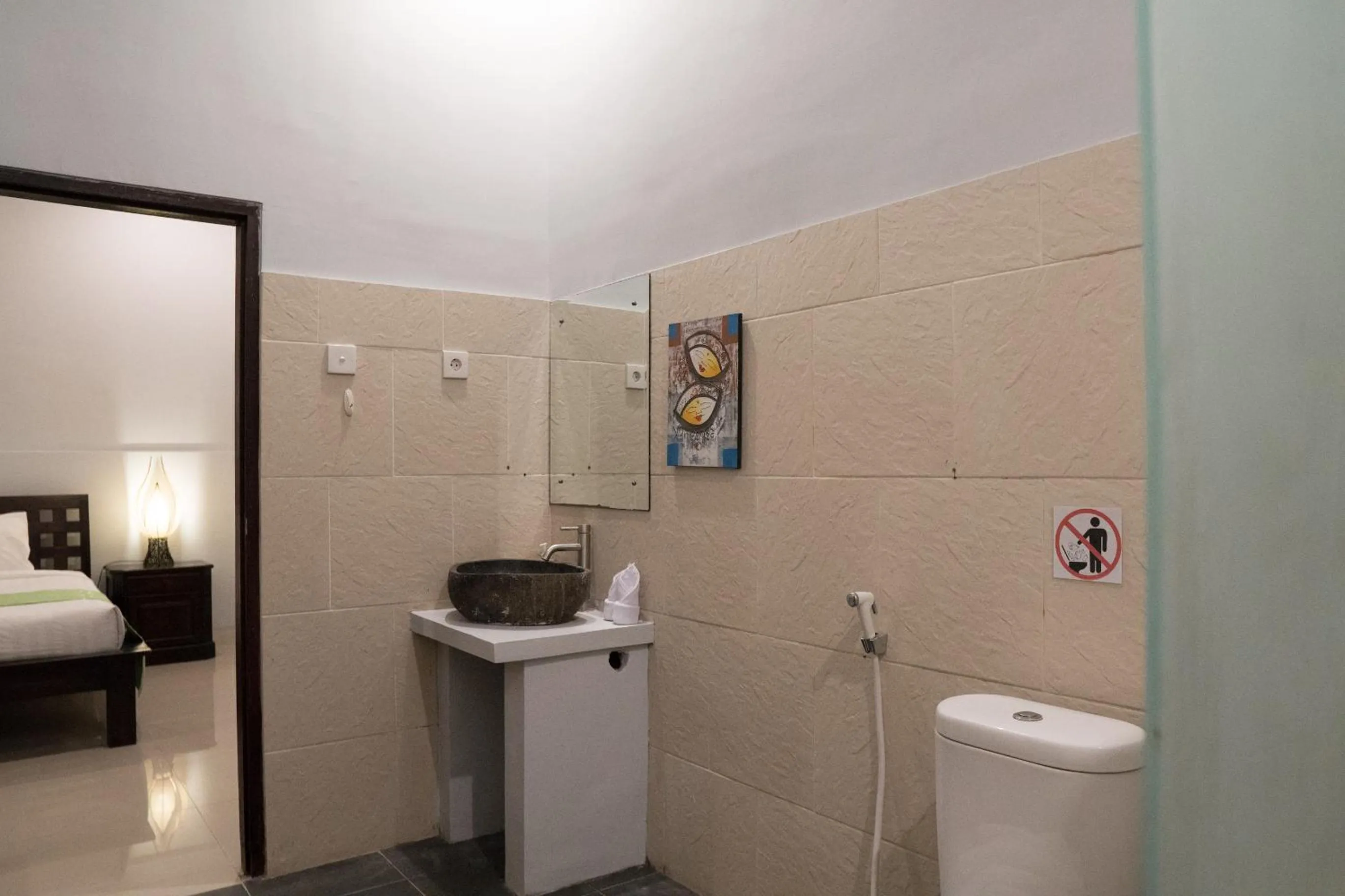 Shower, Bed in The Catur Villa Seminyak