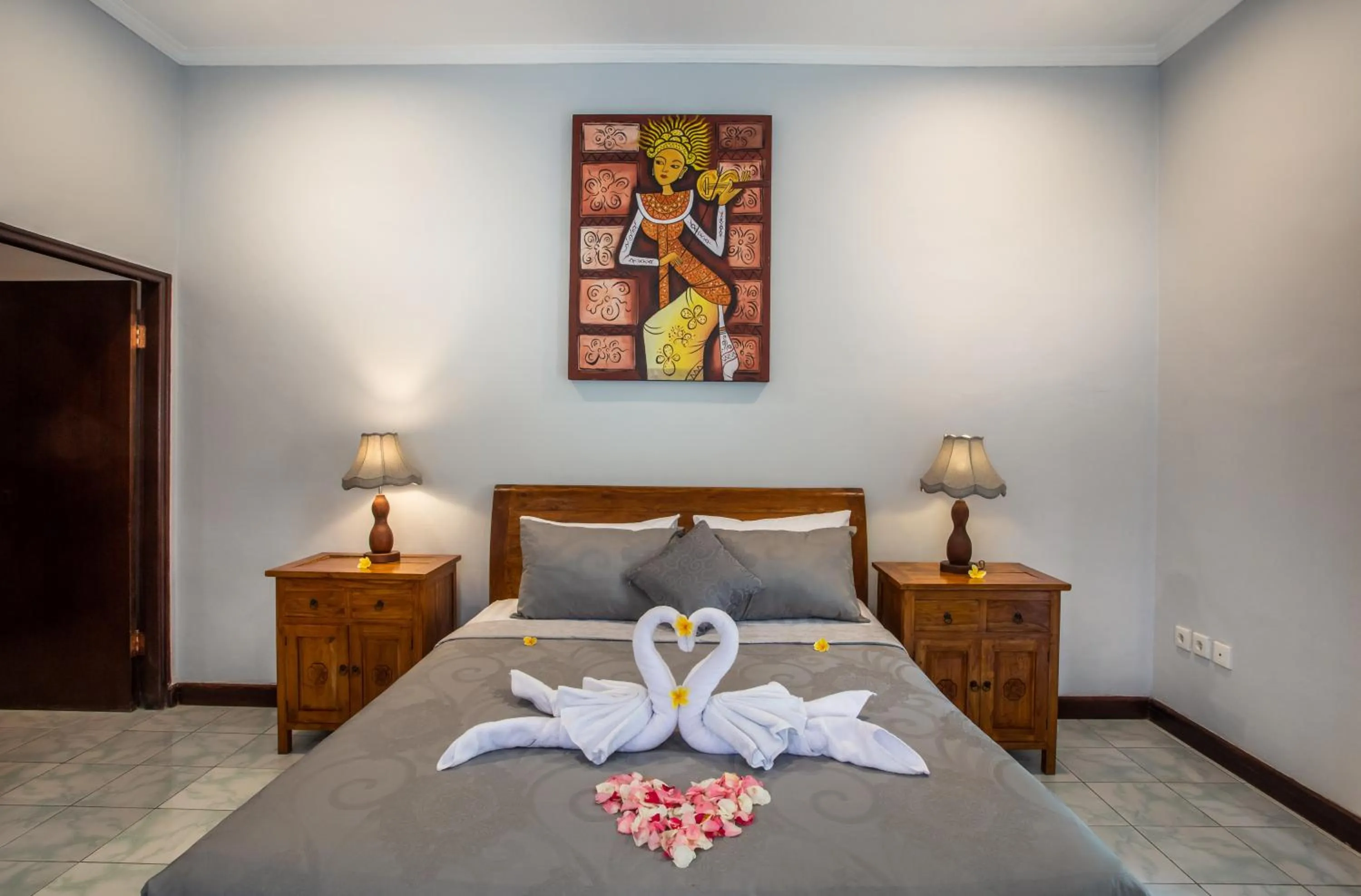 Bed in The Catur Villa Seminyak