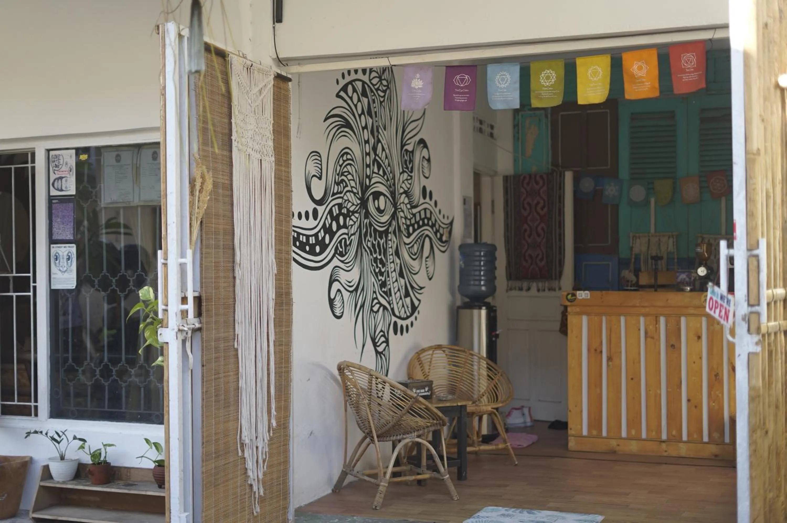 Facade/entrance in Oke Baik Hostel